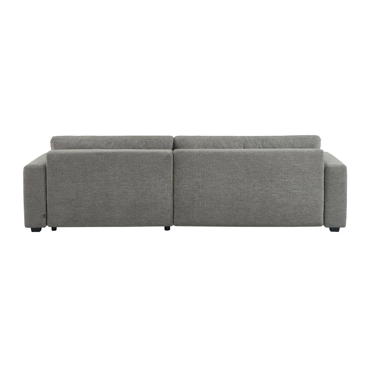 Canapé d'angle droit convertible 3 places tissu avec coffre gris foncé - Wide Photo5