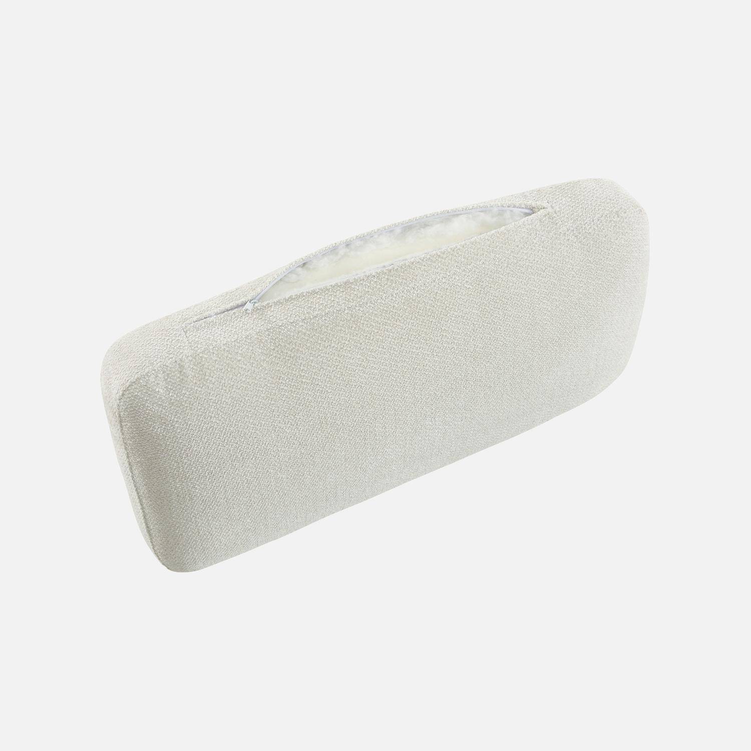 Divano in tessuto chenille, 3 posti Bianco - 230x102x81 cm,sweeek,Photo5