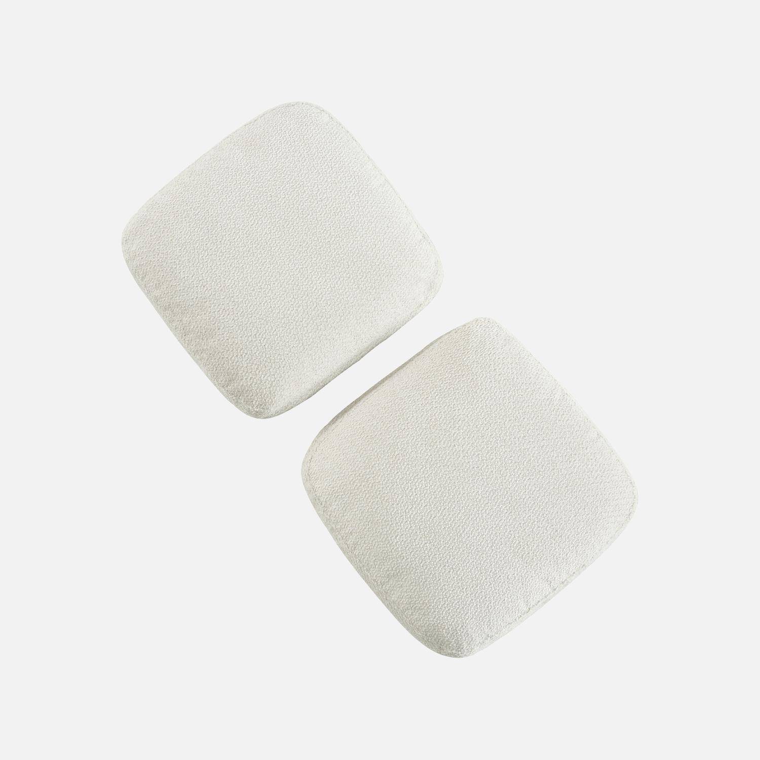 Divano in tessuto chenille, 3 posti Bianco - 230x102x81 cm Photo6
