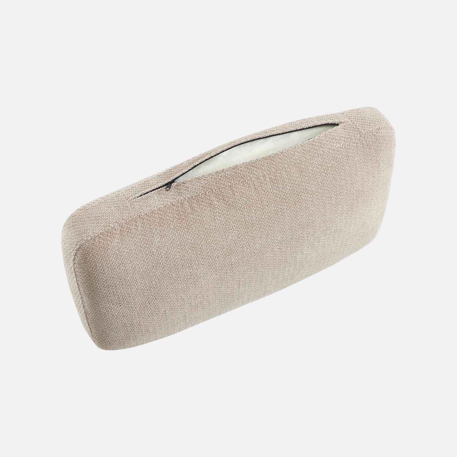 Divano in tessuto chenille, 3 posti Beige - 230x102x81 cm Photo5