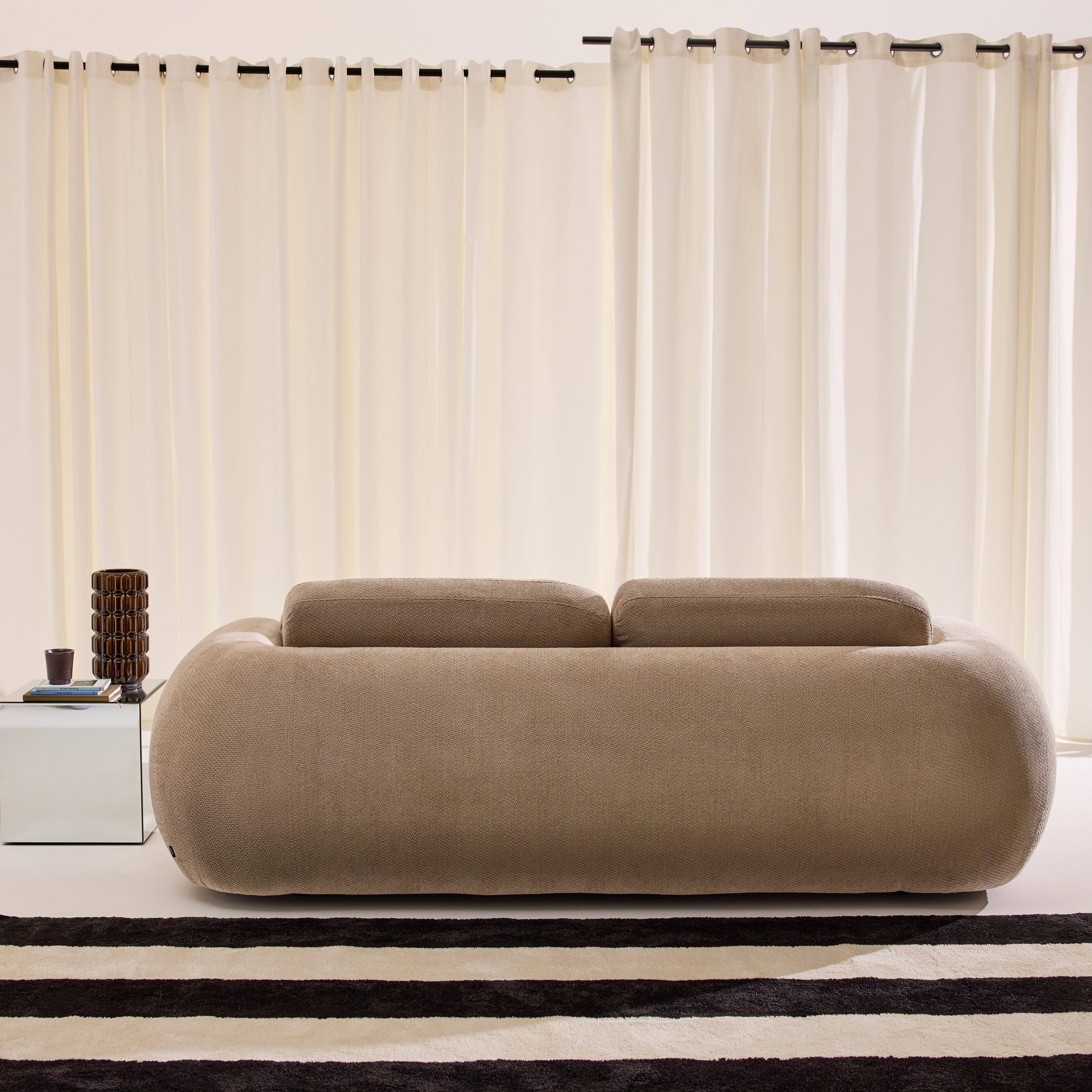 3-zits zetel van chenille stof beige - Cloud Photo3