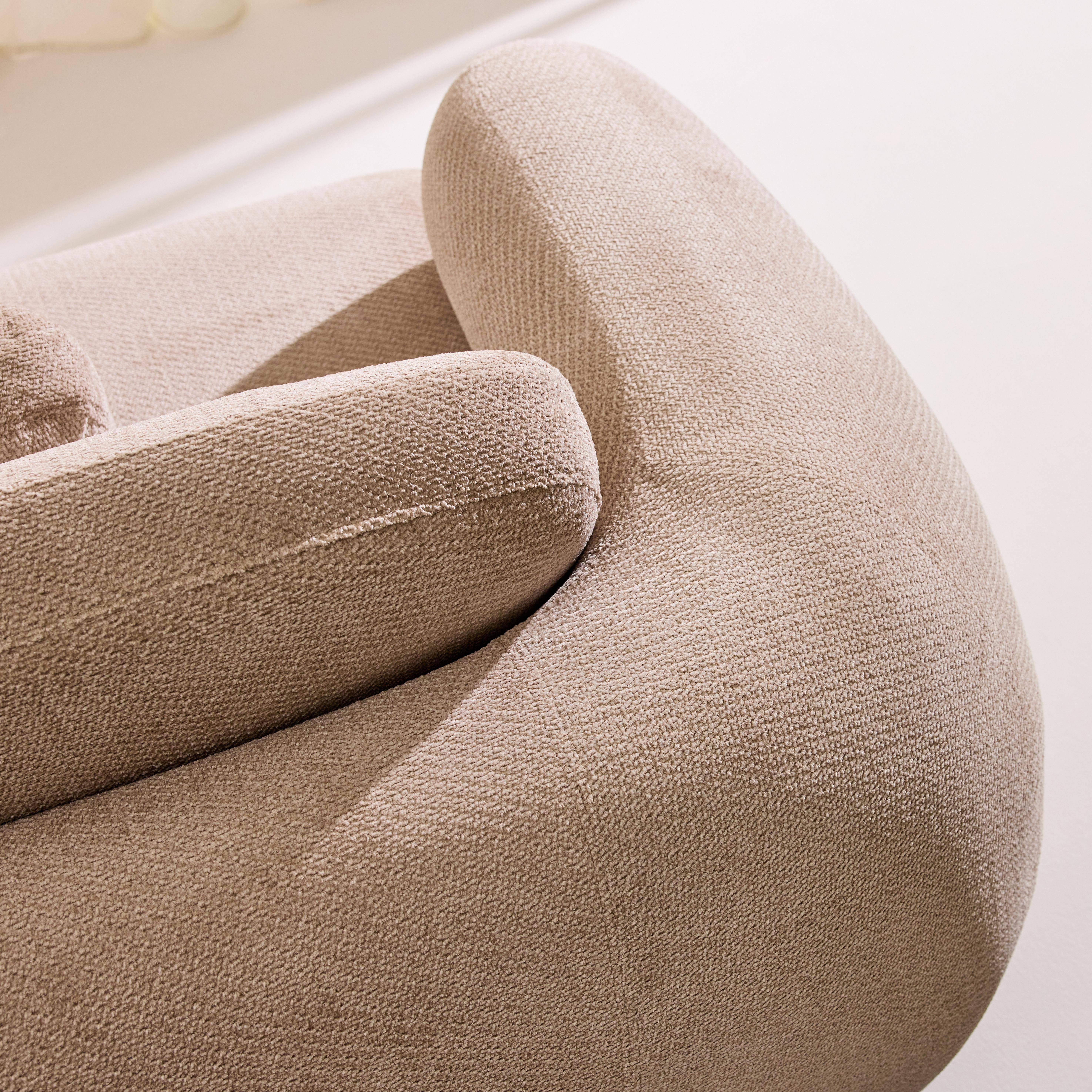 3-zits zetel van chenille stof beige - Cloud Photo4