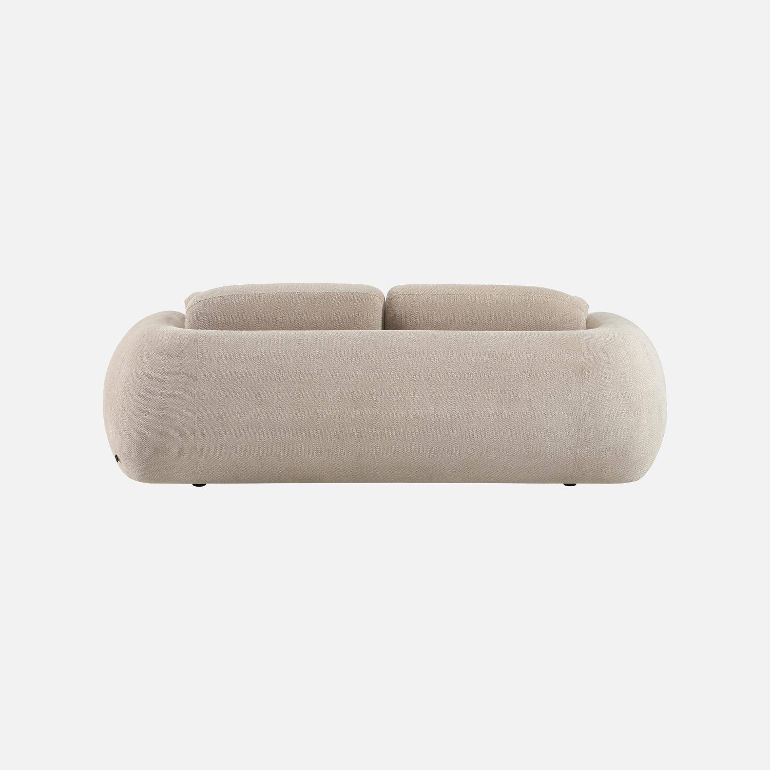 Divano in tessuto chenille, 3 posti Beige - 230x102x81 cm Photo4