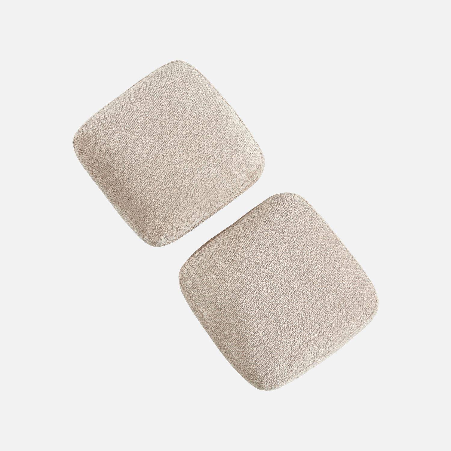 Divano in tessuto chenille, 3 posti Beige - 230x102x81 cm Photo6