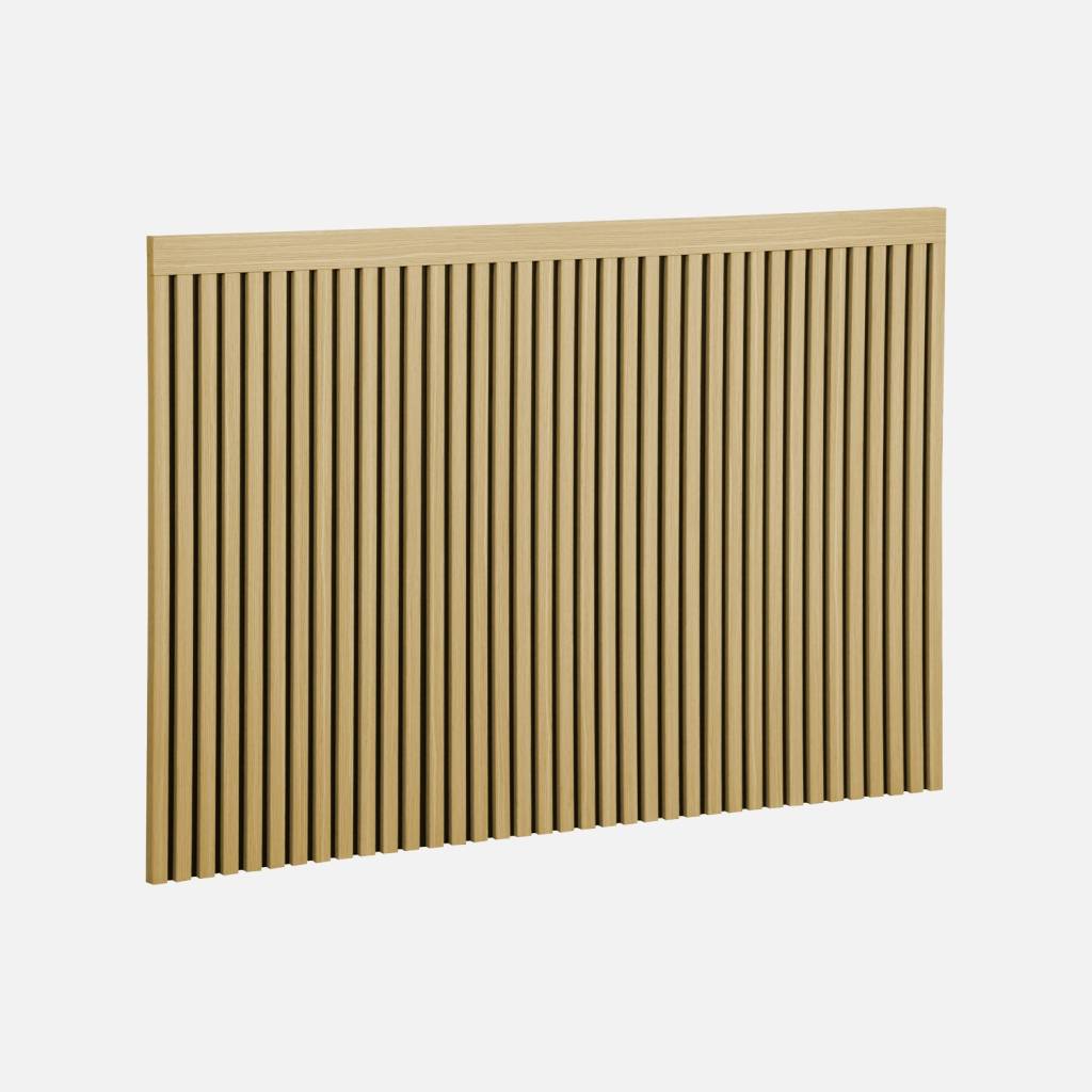 Tête de lit décor bois tasseaux décoratifs 140cm naturel