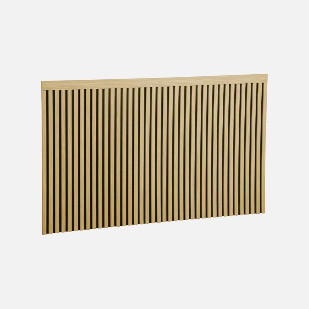 Tête de lit décor bois tasseaux décoratifs 160cm naturel