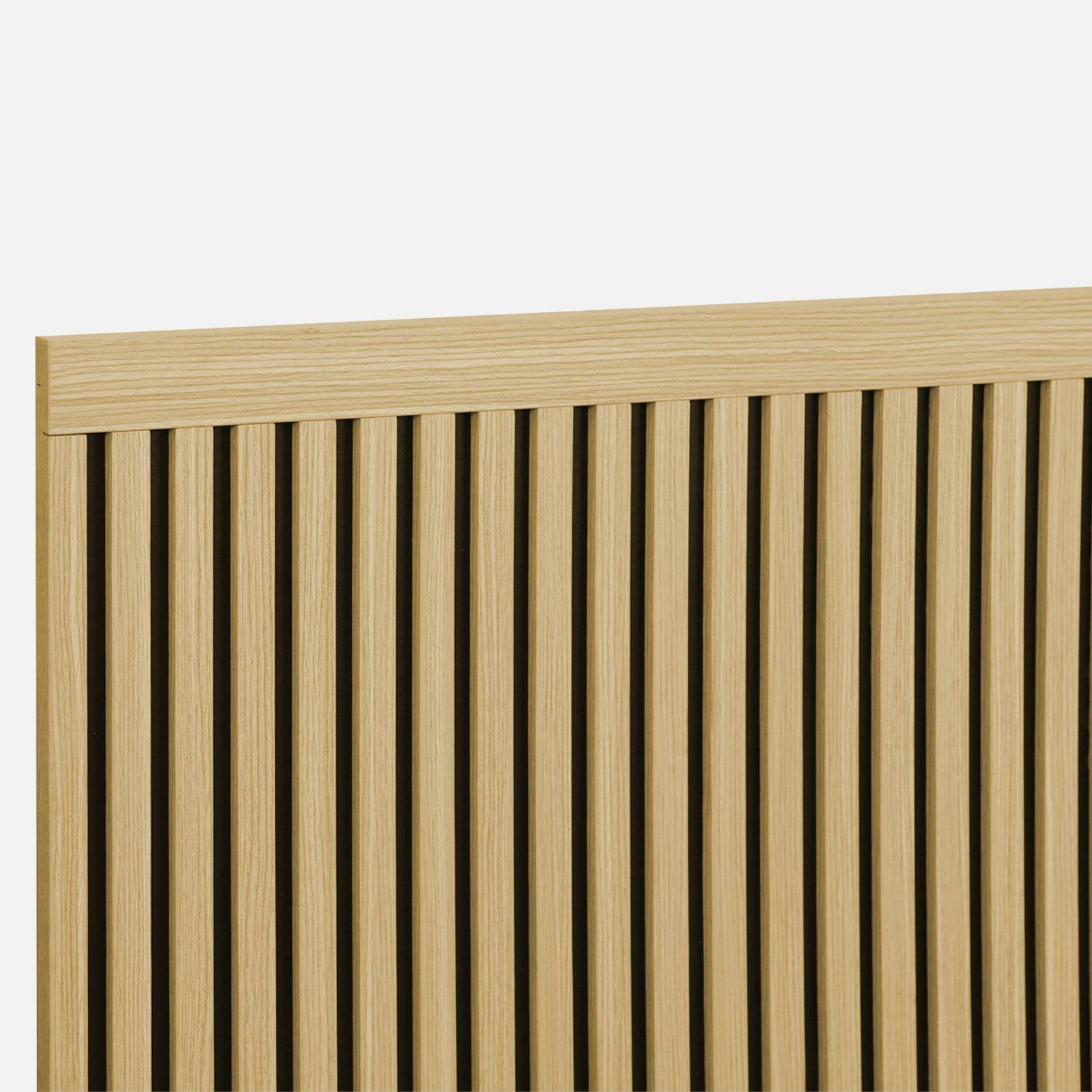 Decoratief hoofdbord houtdecor latten 160cm naturel - Heddo Photo3
