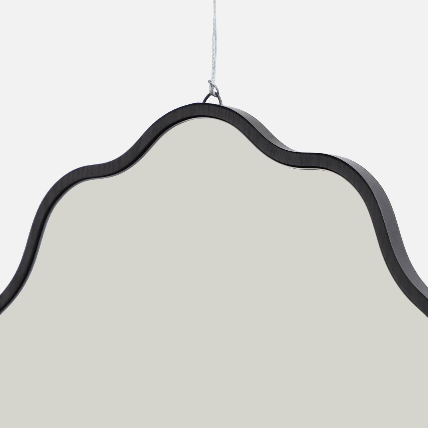 Miroir organique décor bois 90cm noir - Bruno,sweeek,Photo3