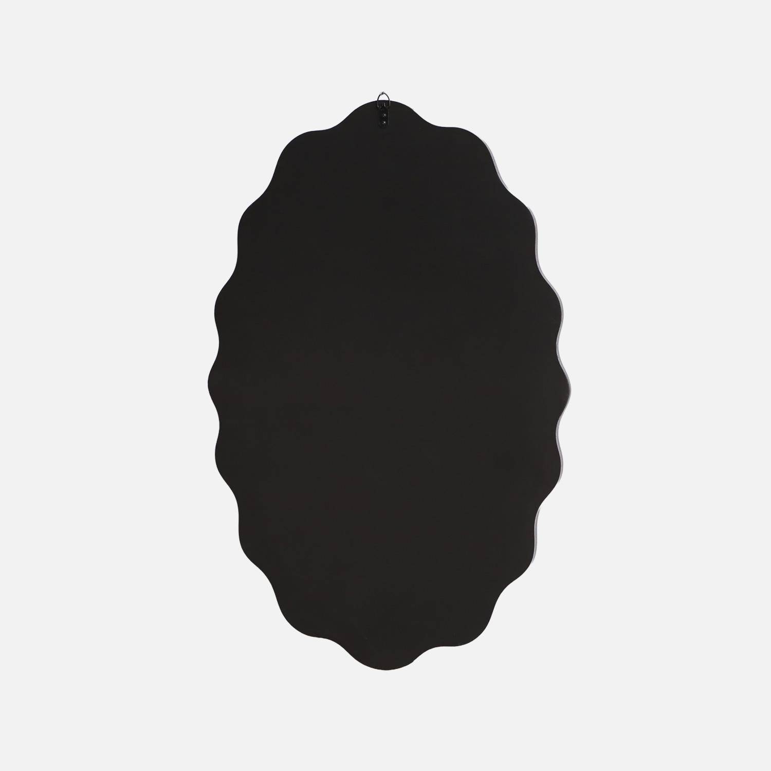 Miroir organique décor bois 90cm noir - Bruno Photo4
