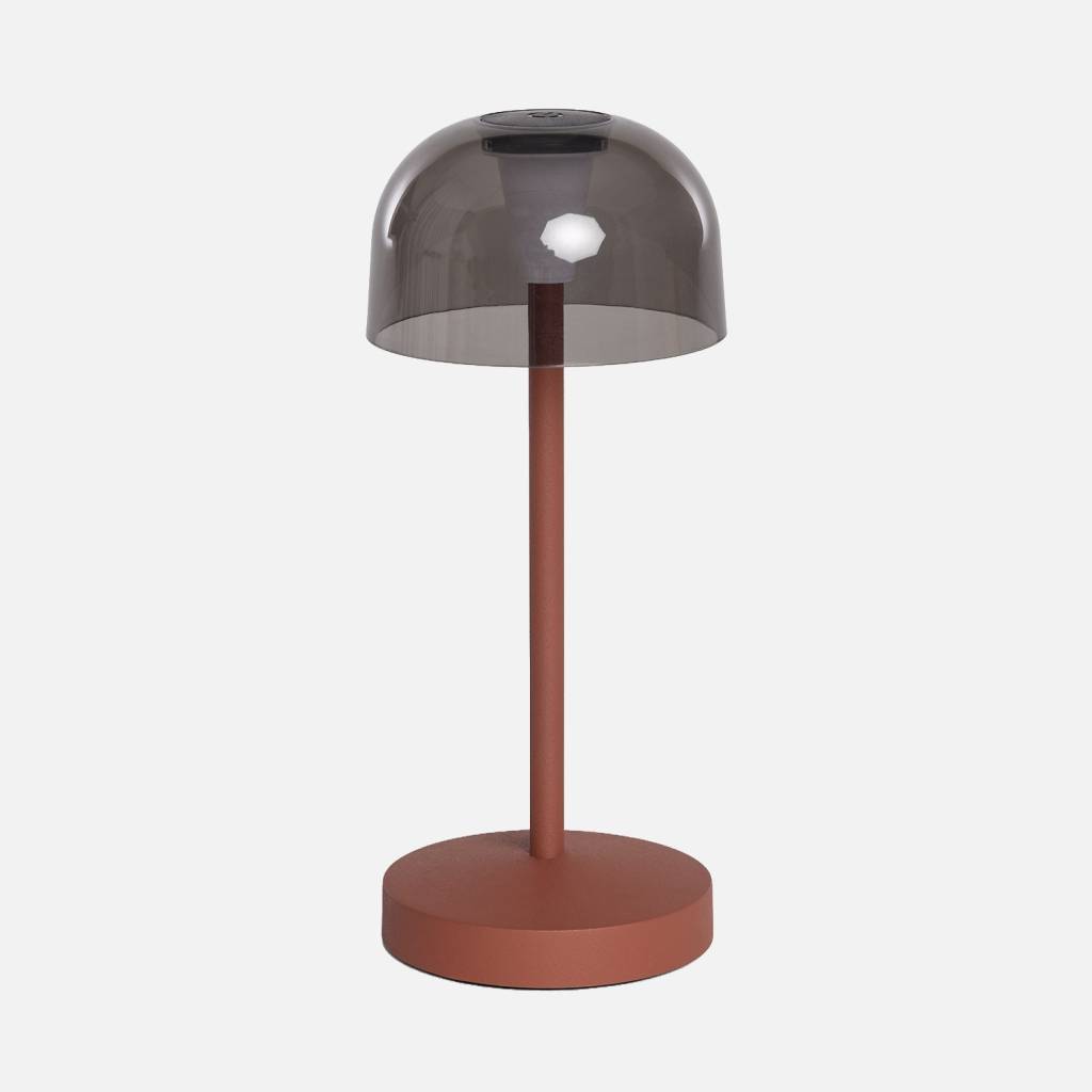 Lampada da tavolo da interno/esterno in metallo, H19cm, Terracotta