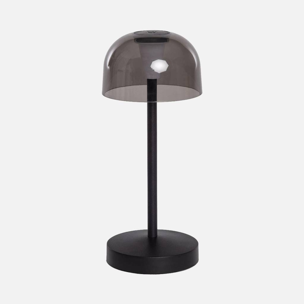 Lampada da tavolo da interno/esterno in metallo, H19cm, Nero