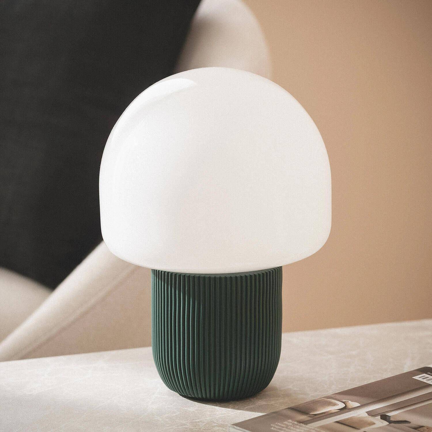 Lampada da tavolo da interno in resina e PVC, Ø18cm Verde - 18x18x25.2 cm Photo3