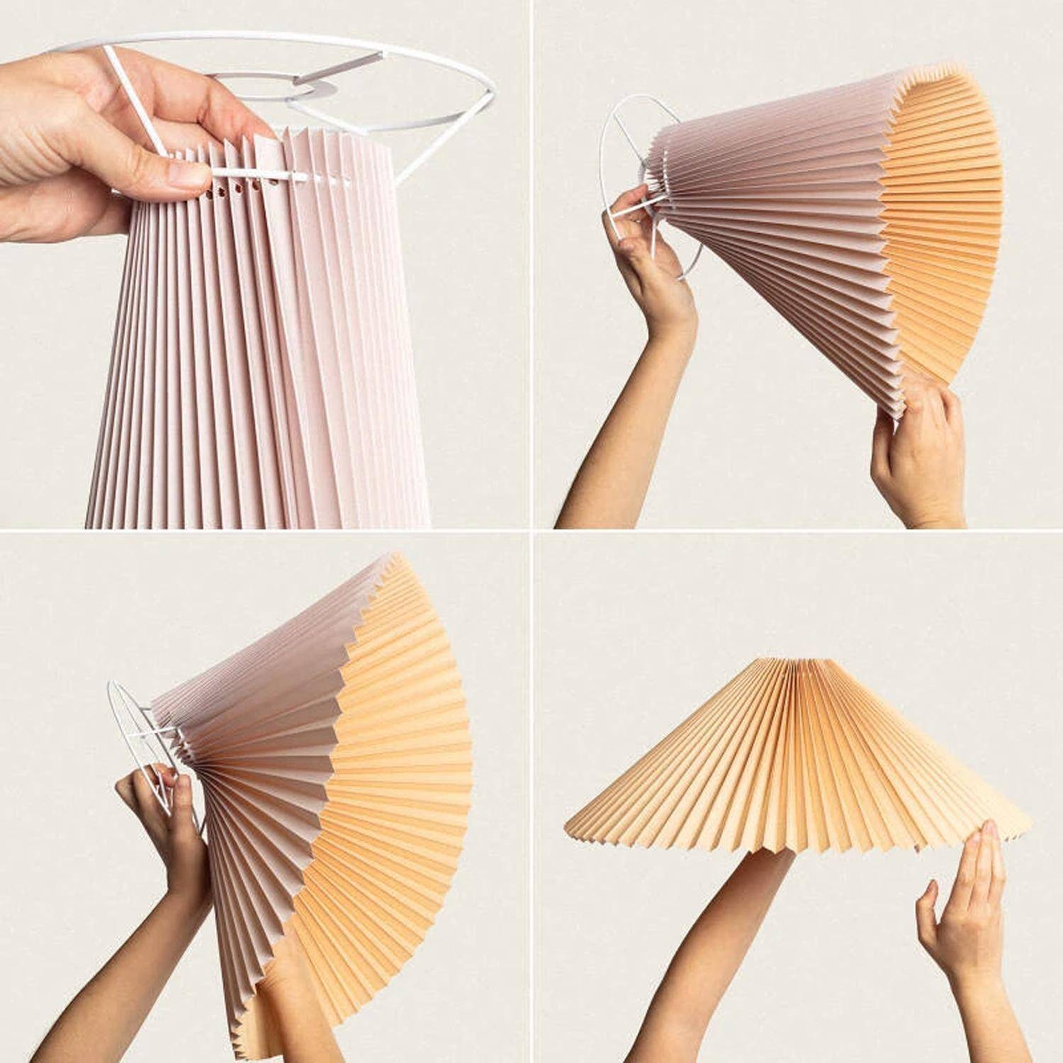 Lampa stołowa wewnętrzna drewno i tkanina Ø10,5cm khaki - Tero,sweeek,Photo3