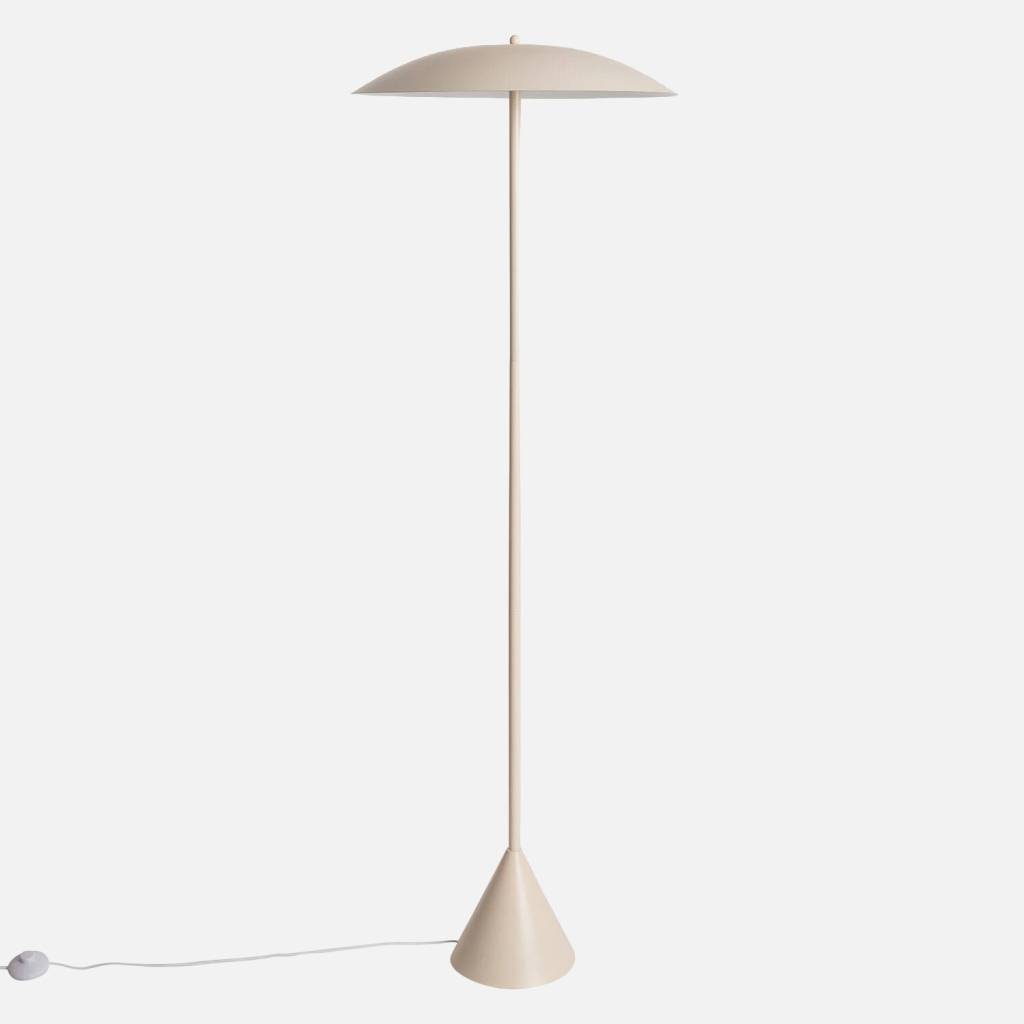 Lámpara de pie interior metal, Ø50cm, Beige