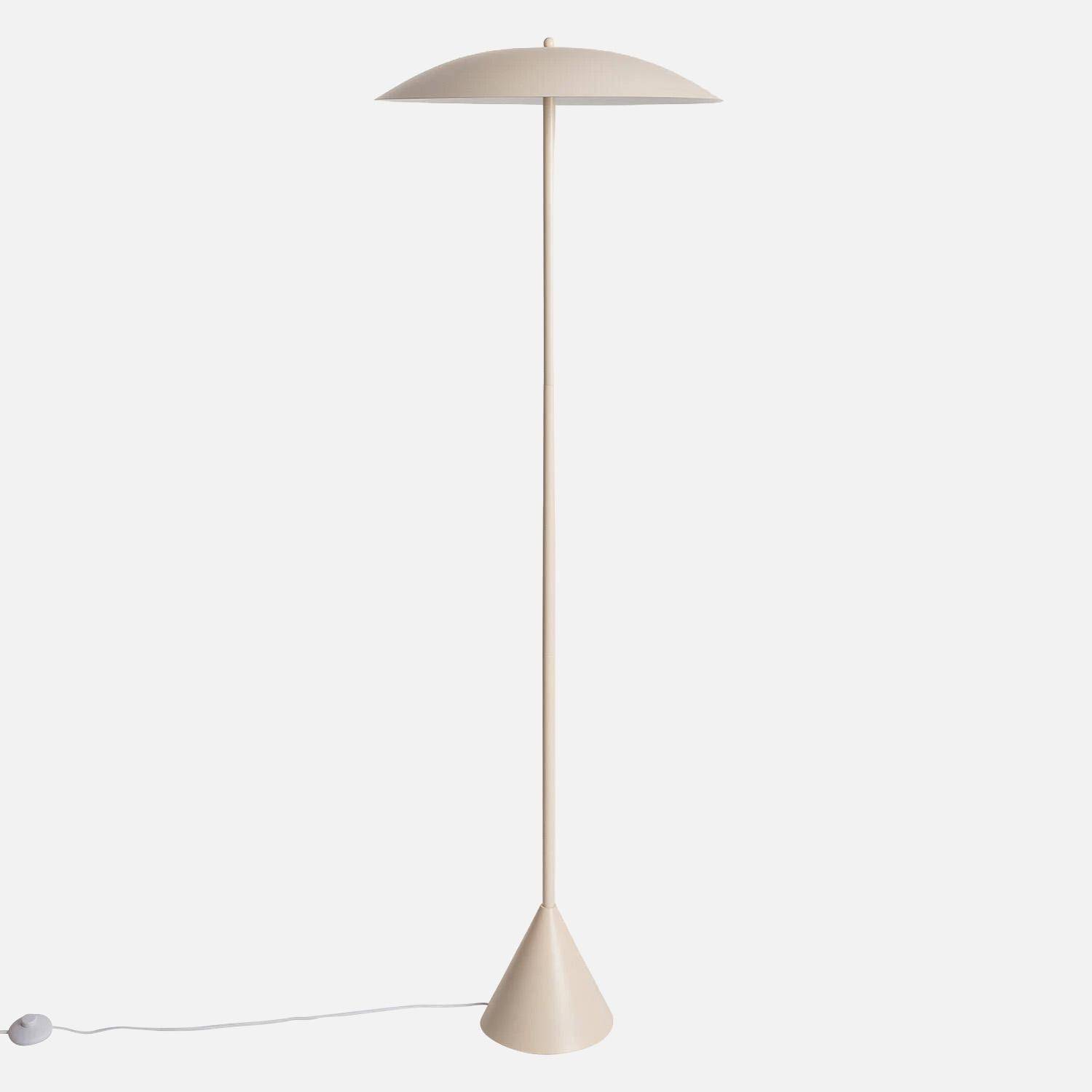 Lampada da terra per interni in metallo, Ø50cm Beige - 50x50x155 cm Photo2