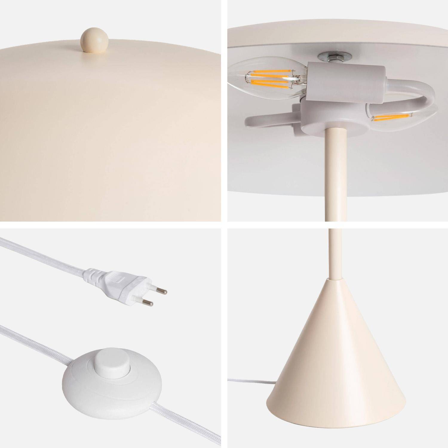 Lampada da terra per interni in metallo, Ø50cm Beige - 50x50x155 cm Photo3