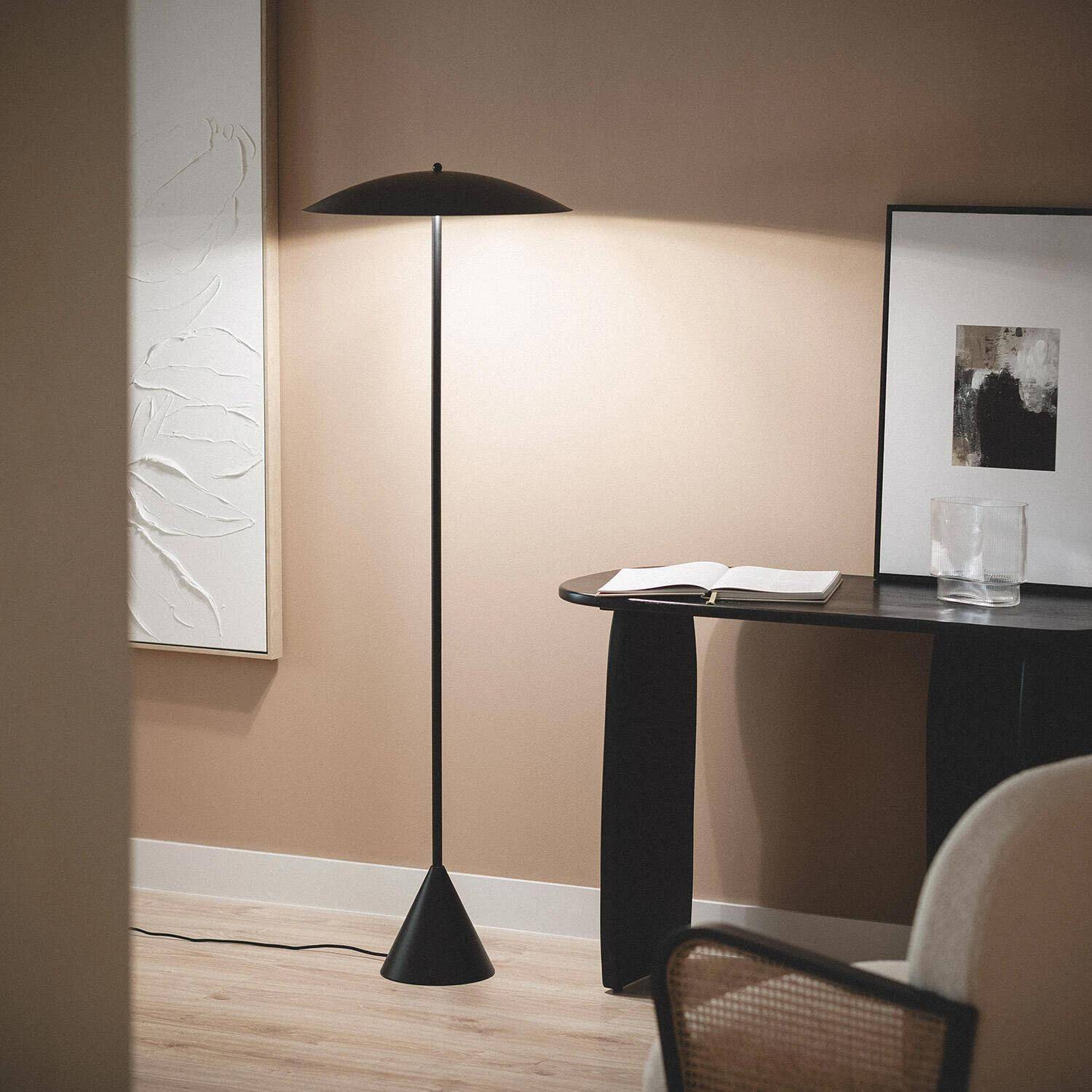 Lampada da terra per interni in metallo, Ø50cm Nero - 50x50x155 cm Photo2