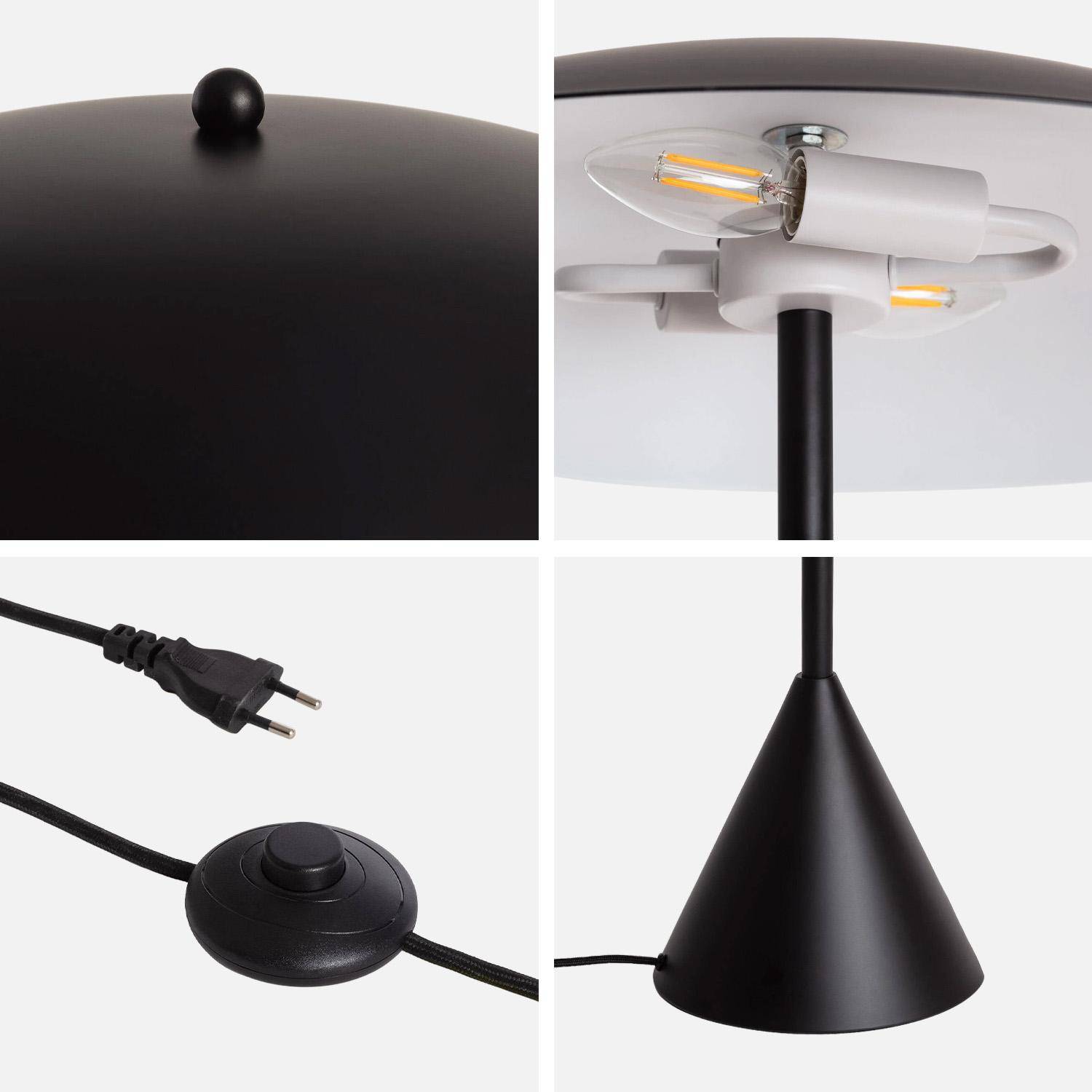 Lampada da terra per interni in metallo, Ø50cm Nero - 50x50x155 cm Photo3
