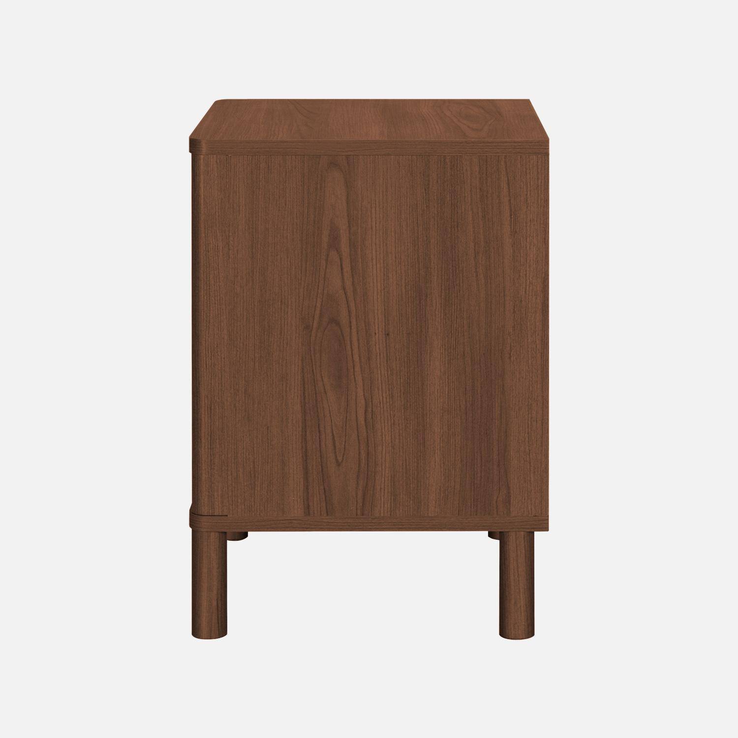 Buffet vintage décor bois et cannage 4 portes 160cm noyer - Etta,sweeek,Photo5