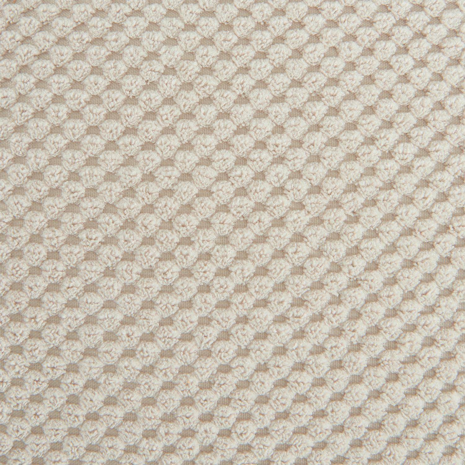 Sofá de canto reversível em tecido acolchoado, 3 lugares, Dot, Branco sujo, 273x141x82 cm Photo6