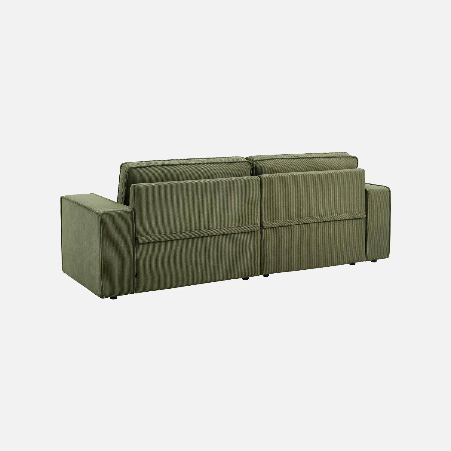 Narożnik lewostronny sztruksowy 3-osobowy khaki - Chill,sweeek,Photo4