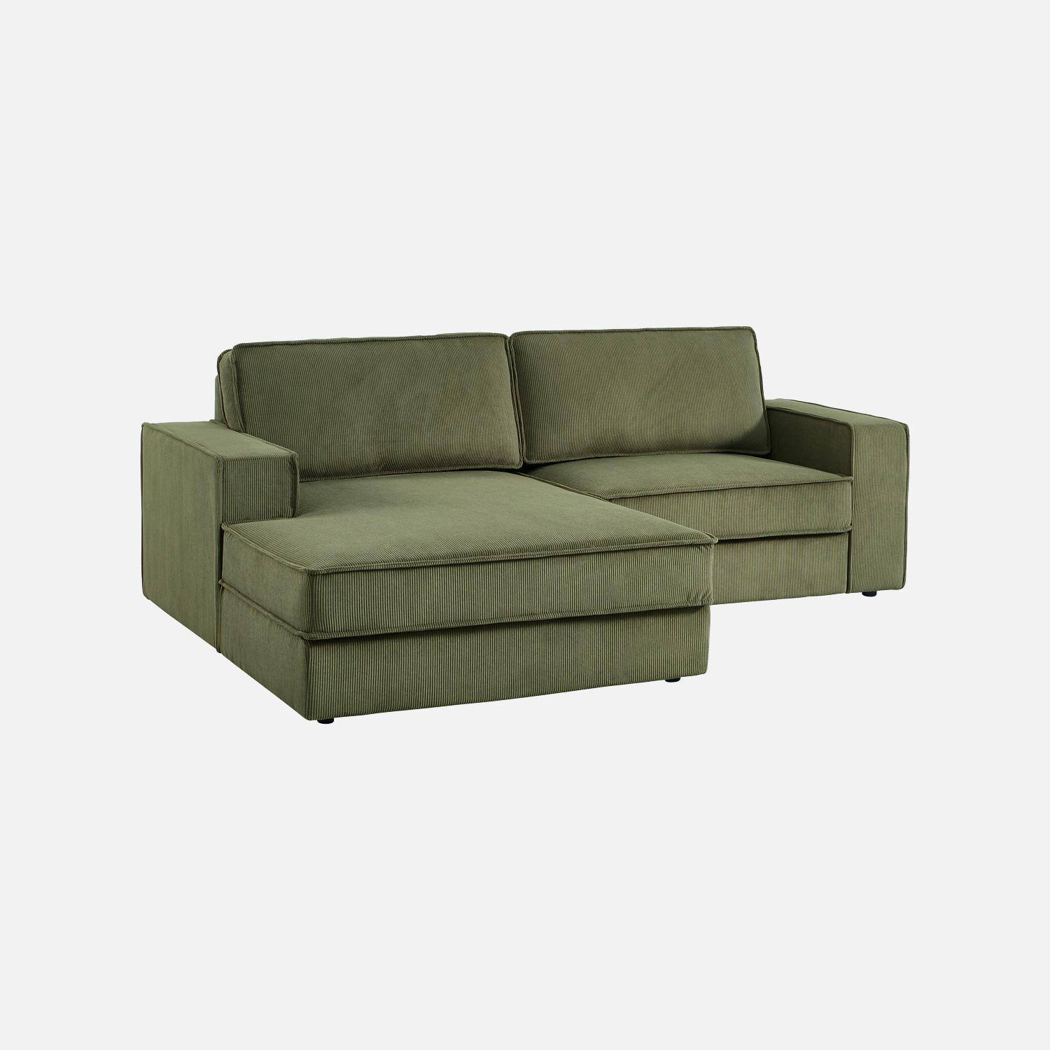 Narożnik lewostronny sztruksowy 3-osobowy khaki - Chill,sweeek,Photo2