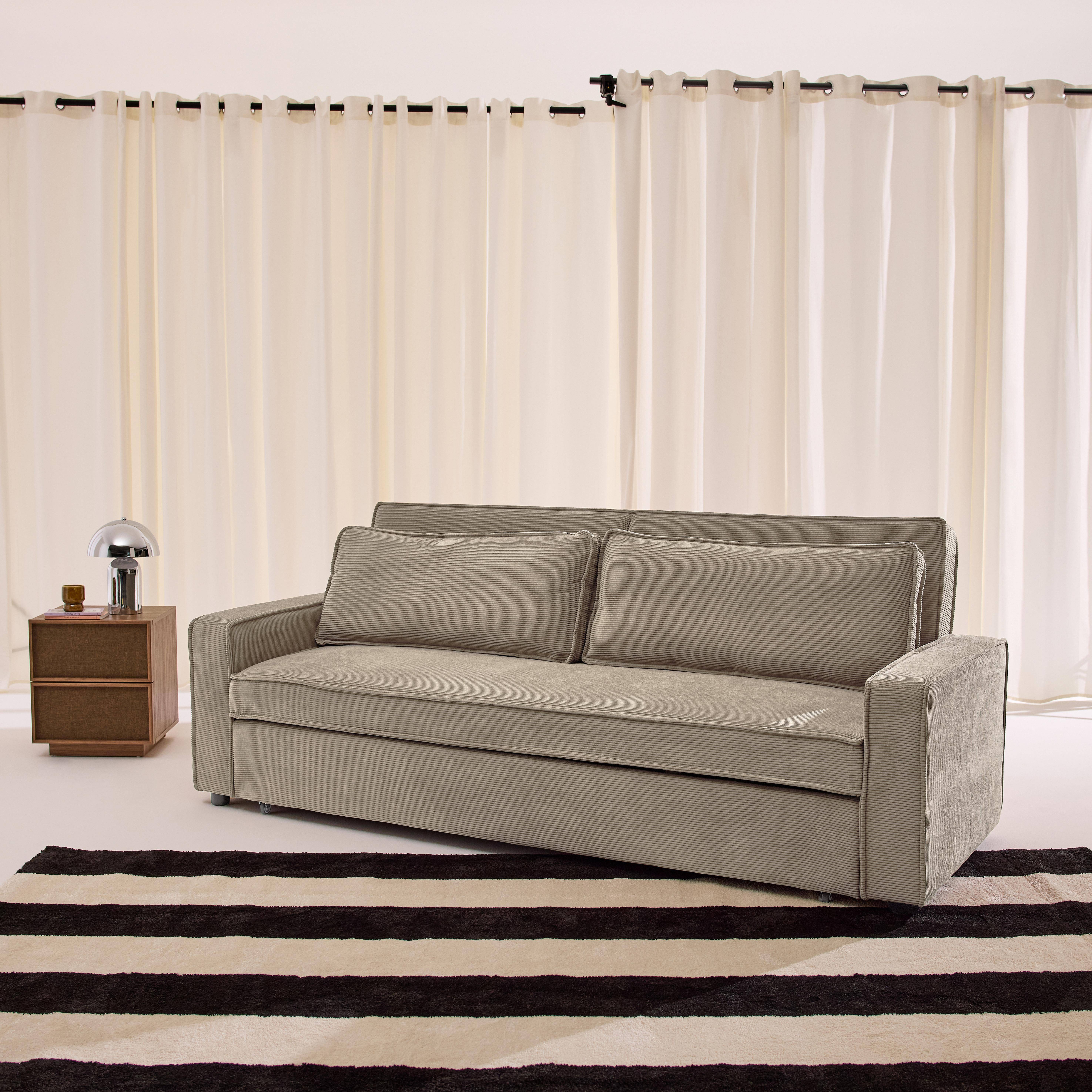 3-Sitzer Schlafsofa mit Cordbezug beige - Chill,sweeek,Photo2