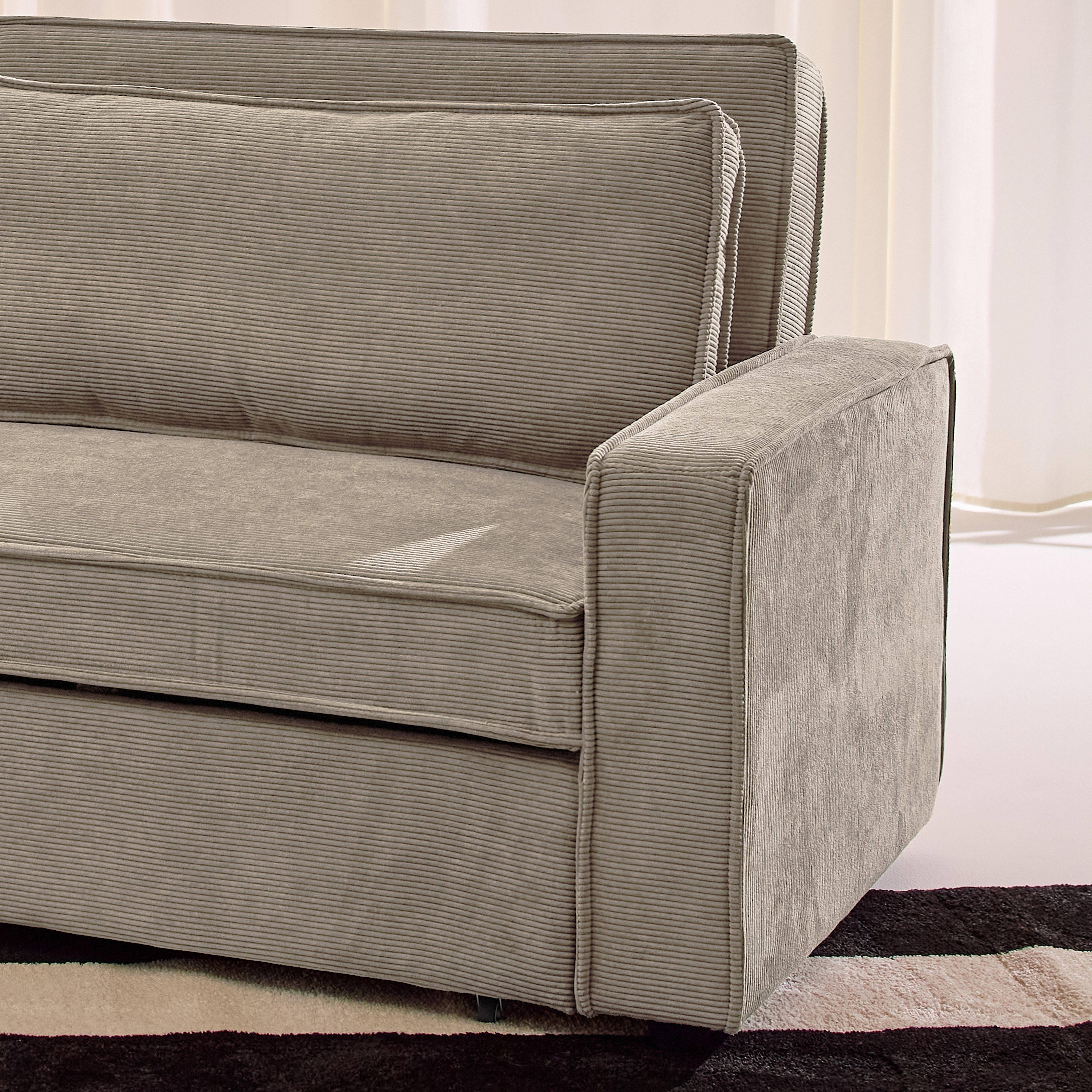 3-Sitzer Schlafsofa mit Cordbezug beige - Chill Photo5