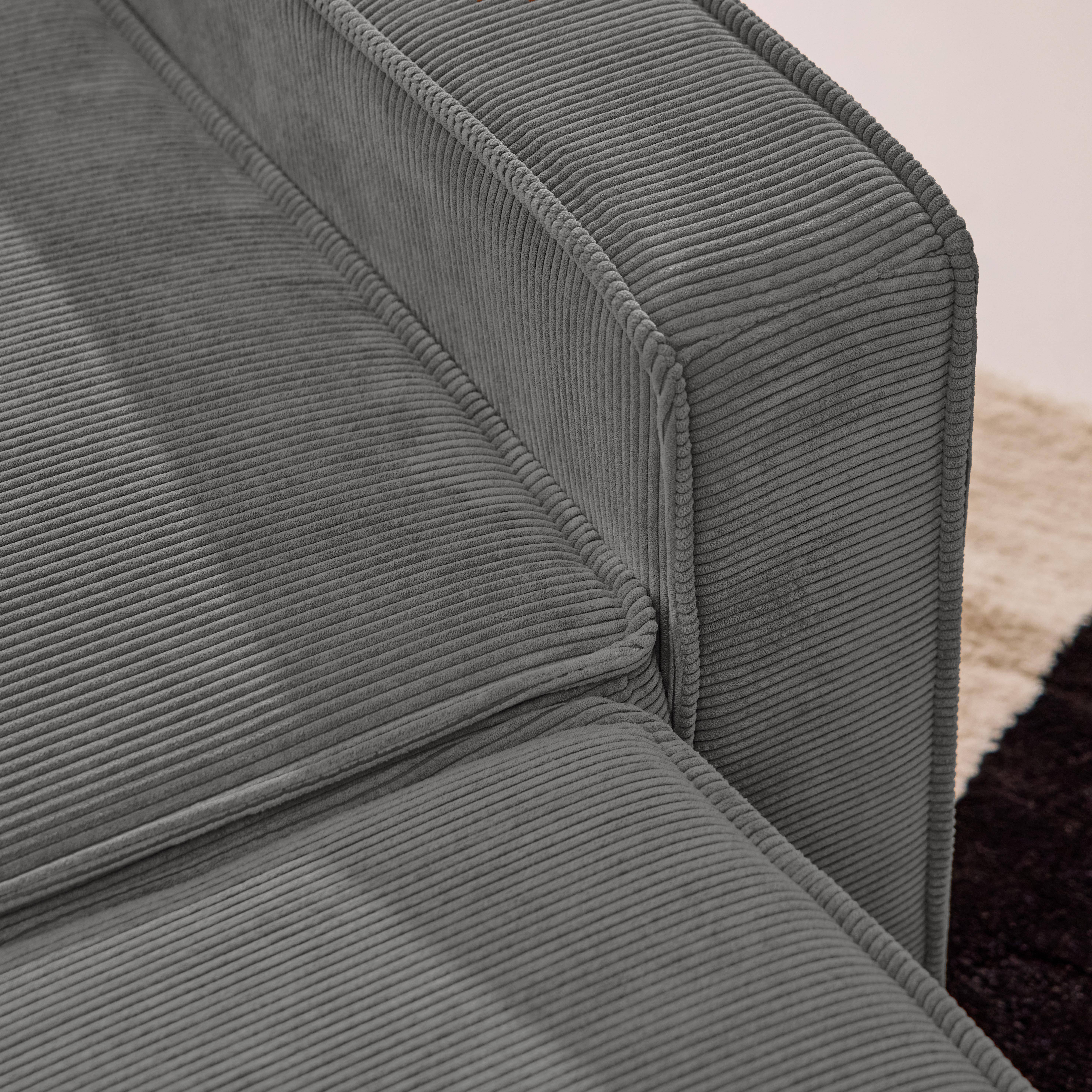 3-Sitzer Schlafsofa mit Cordbezug grau - Chill Photo6