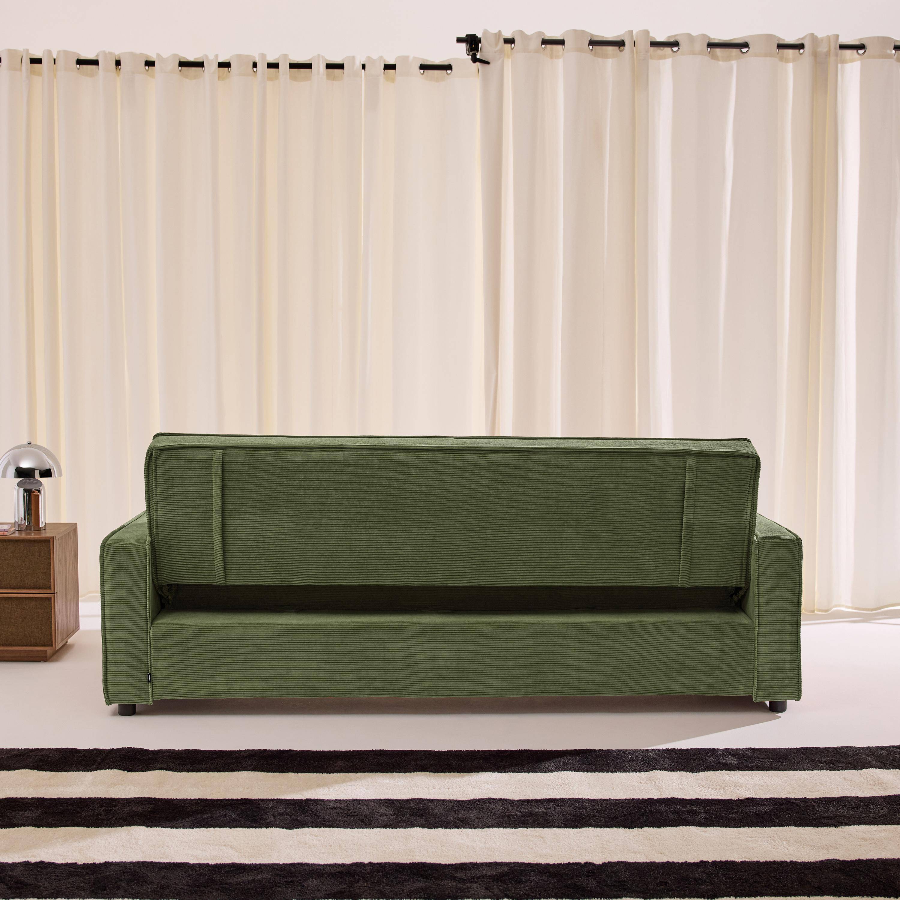 3-Sitzer Schlafsofa mit Cordbezug khaki - Chill,sweeek,Photo7