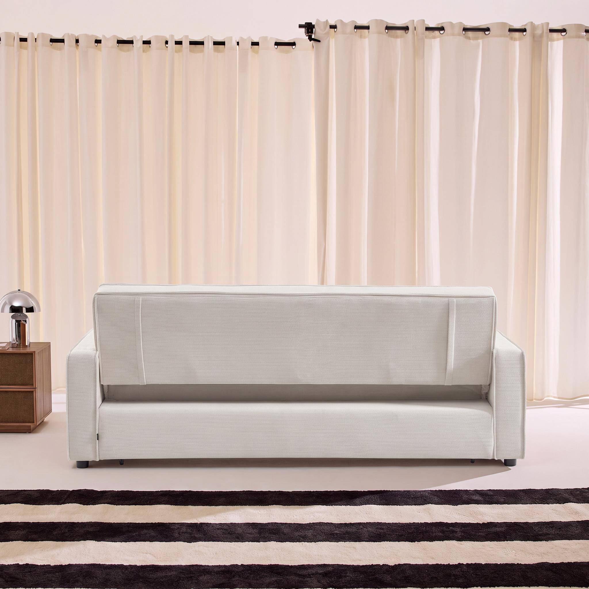 3-Sitzer Schlafsofa mit Cordbezug cremefarben - Chill,sweeek,Photo7