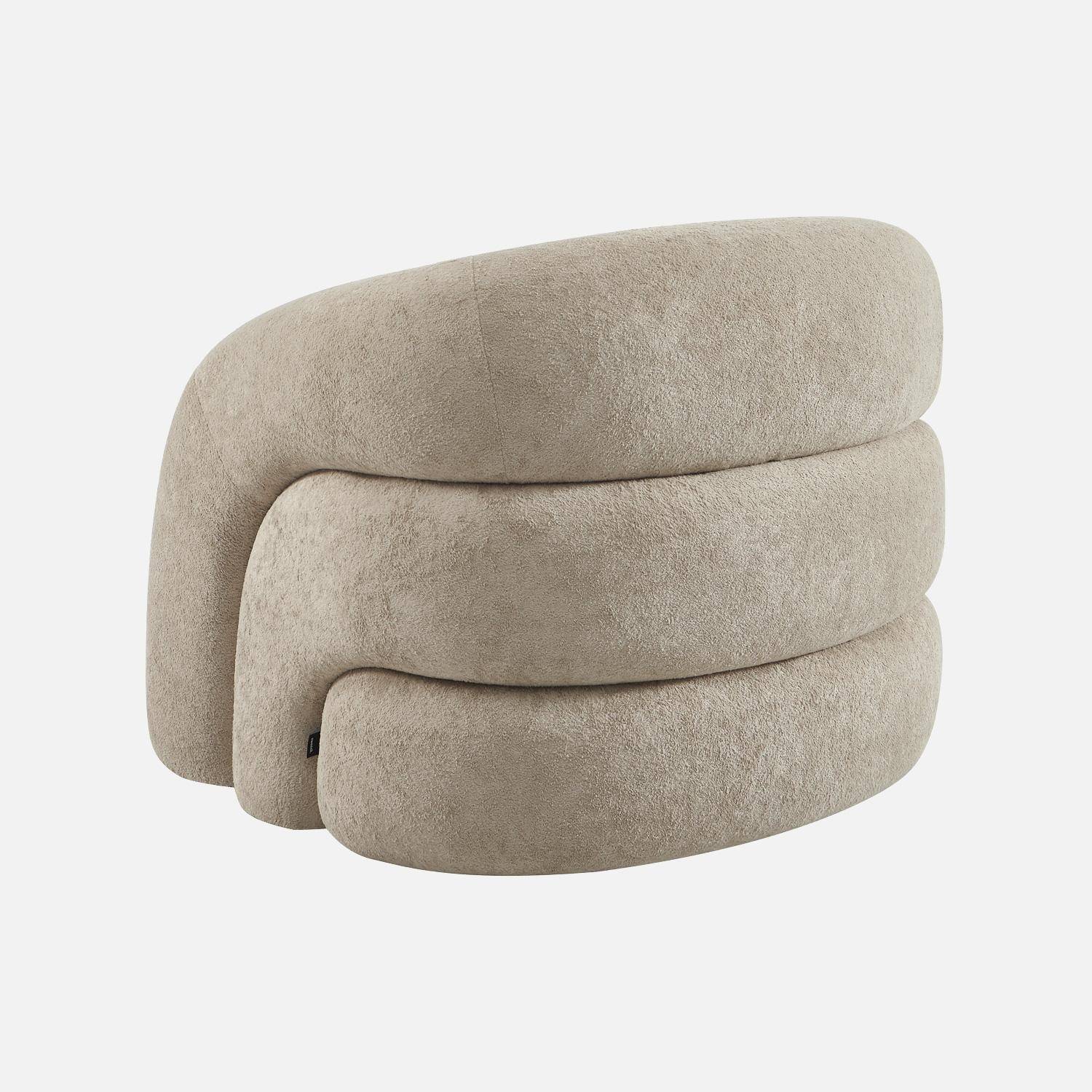 Fauteuil van stof 1-zits organisch beige - Renbo,sweeek,Photo4
