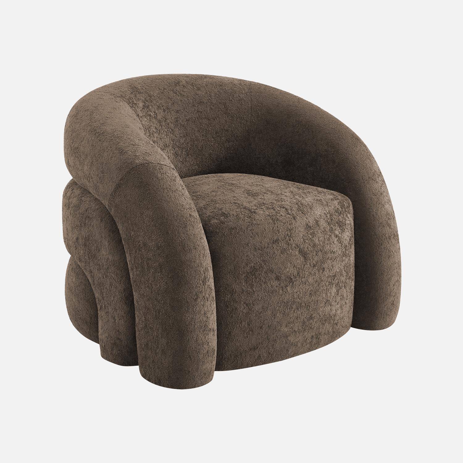 Fauteuil van stof 1-zits organisch bruin - Renbo,sweeek,Photo2