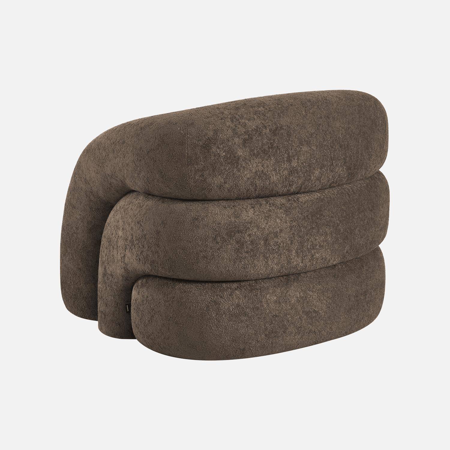 Fauteuil van stof 1-zits organisch bruin - Renbo,sweeek,Photo4