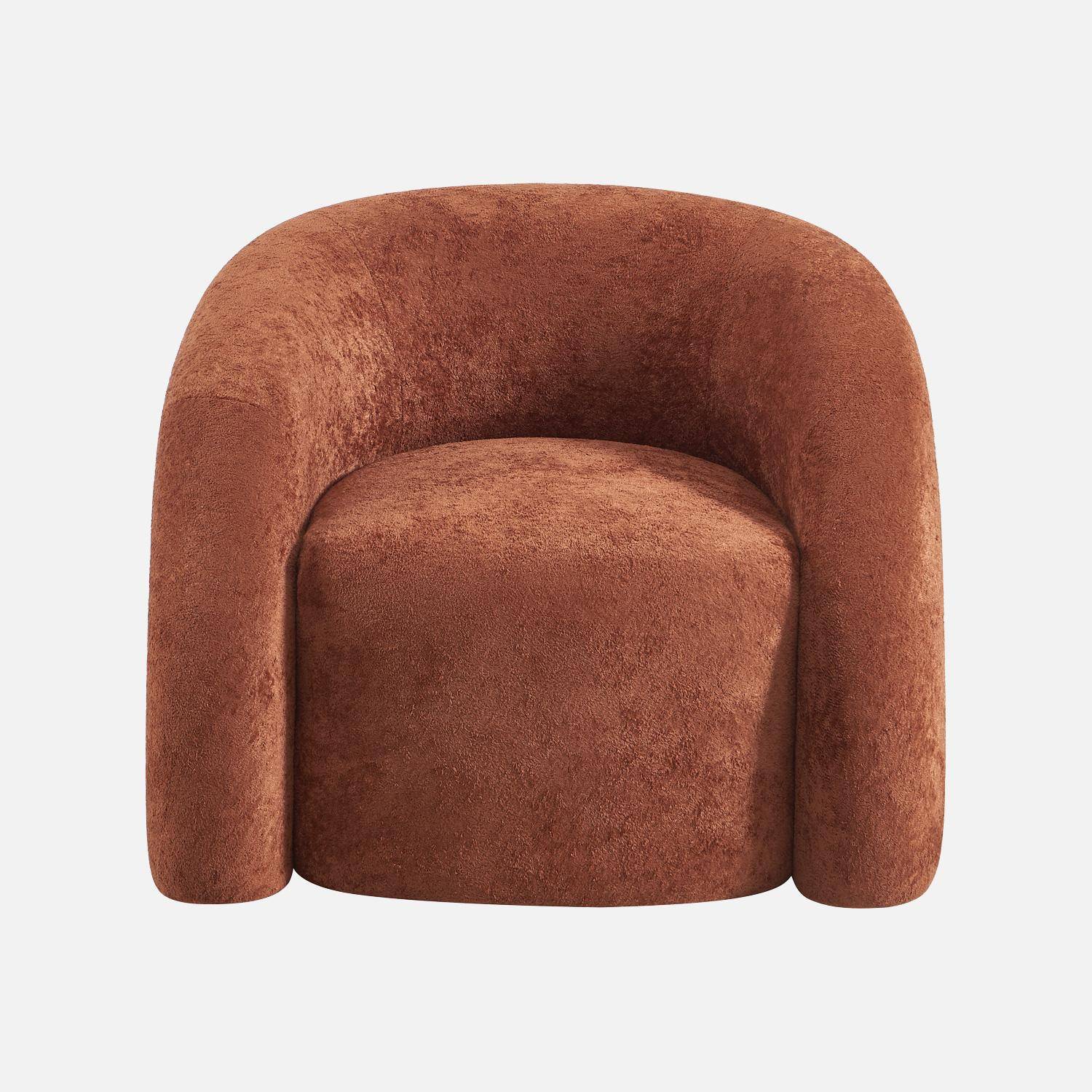 Poltrona organica in tessuto Terracotta - 86x75x70 cm Photo2