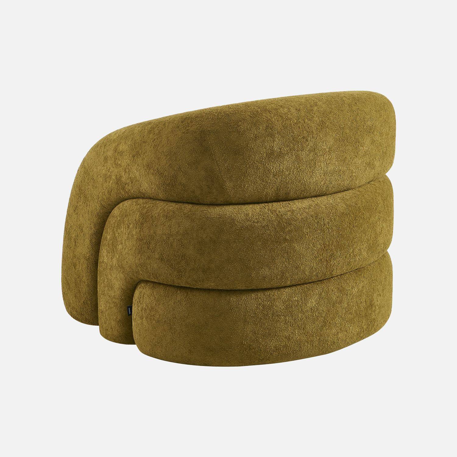 Fauteuil van stof 1-zits organisch olijfgroen - Renbo,sweeek,Photo4
