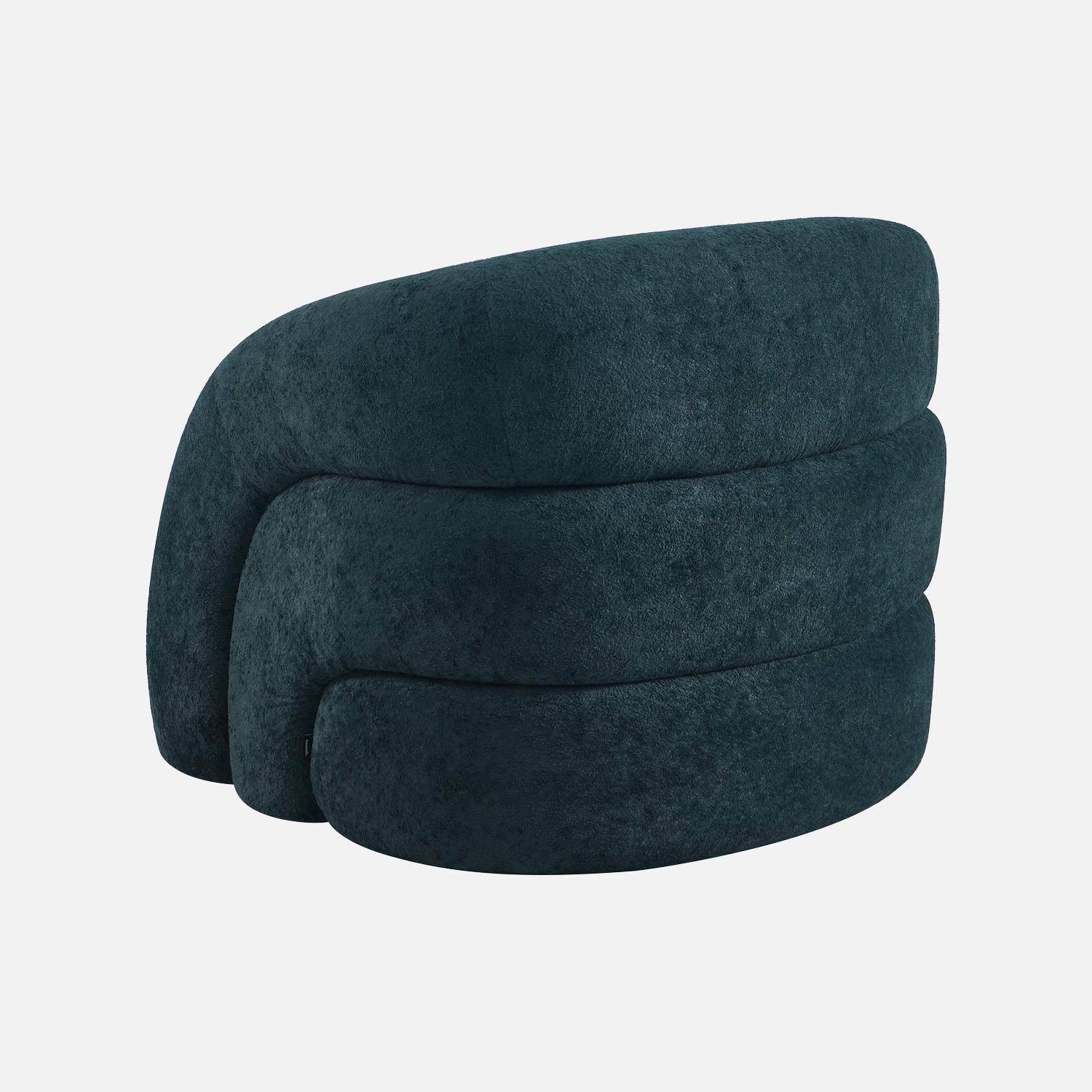 Fauteuil van stof 1-zits organisch donkerblauw - Renbo,sweeek,Photo4