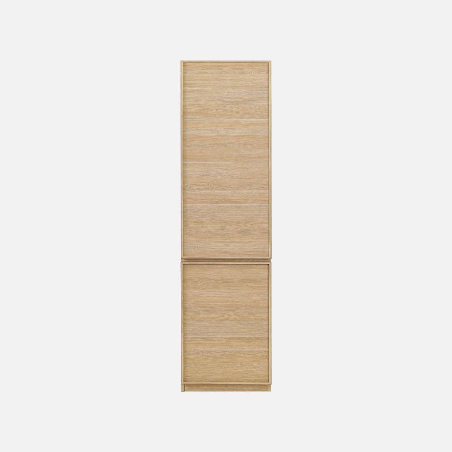 Módulo de armario efecto madera con 2 puertas, Kuba, Natural, 44.5x55x180 cm,sweeek,Photo3