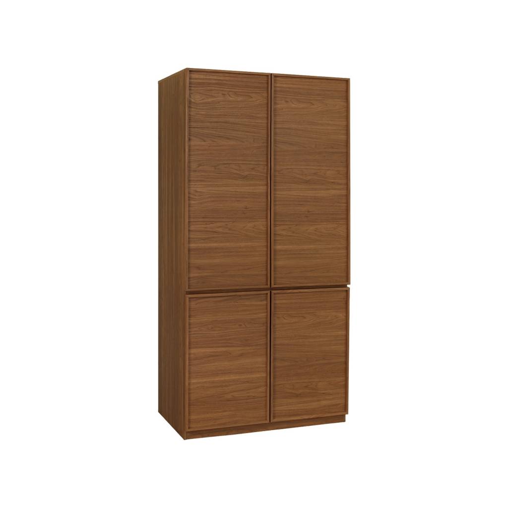 Módulo armario efecto madera con 4 puertas, Nogal