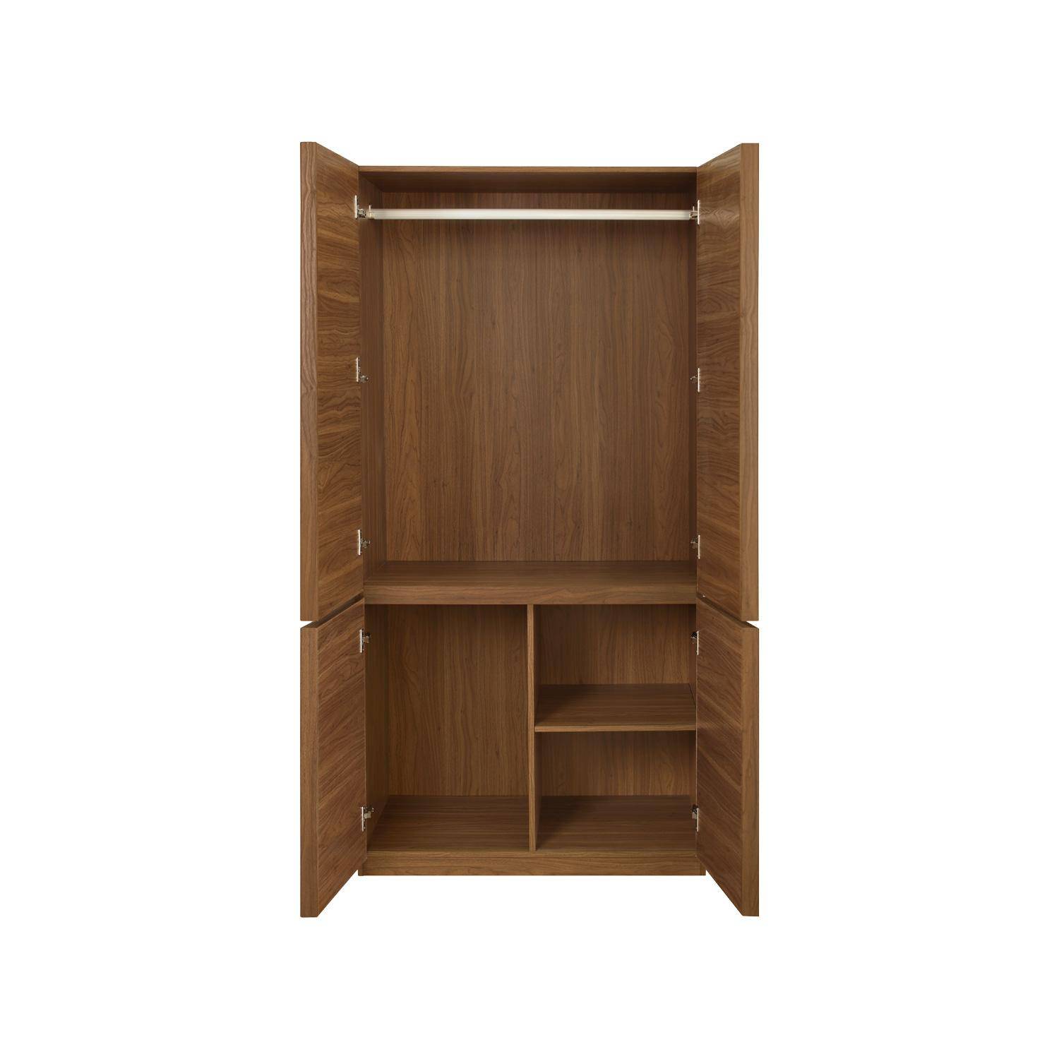 Módulo armario efecto madera con 4 puertas, Kuba, Nogal, 89.4x55x180 cm Photo3