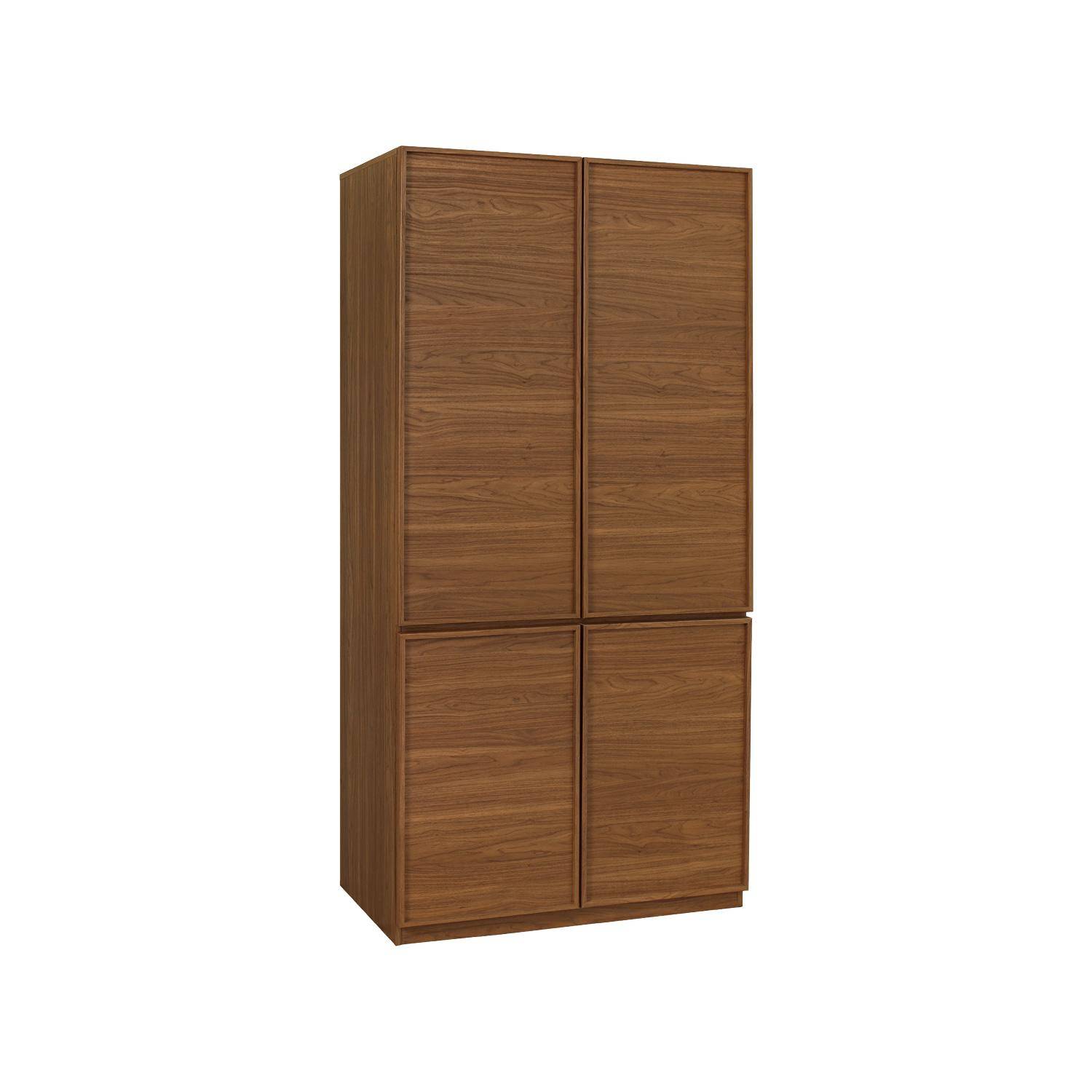 Módulo armario efecto madera con 4 puertas, Kuba, Nogal, 89.4x55x180 cm Photo1