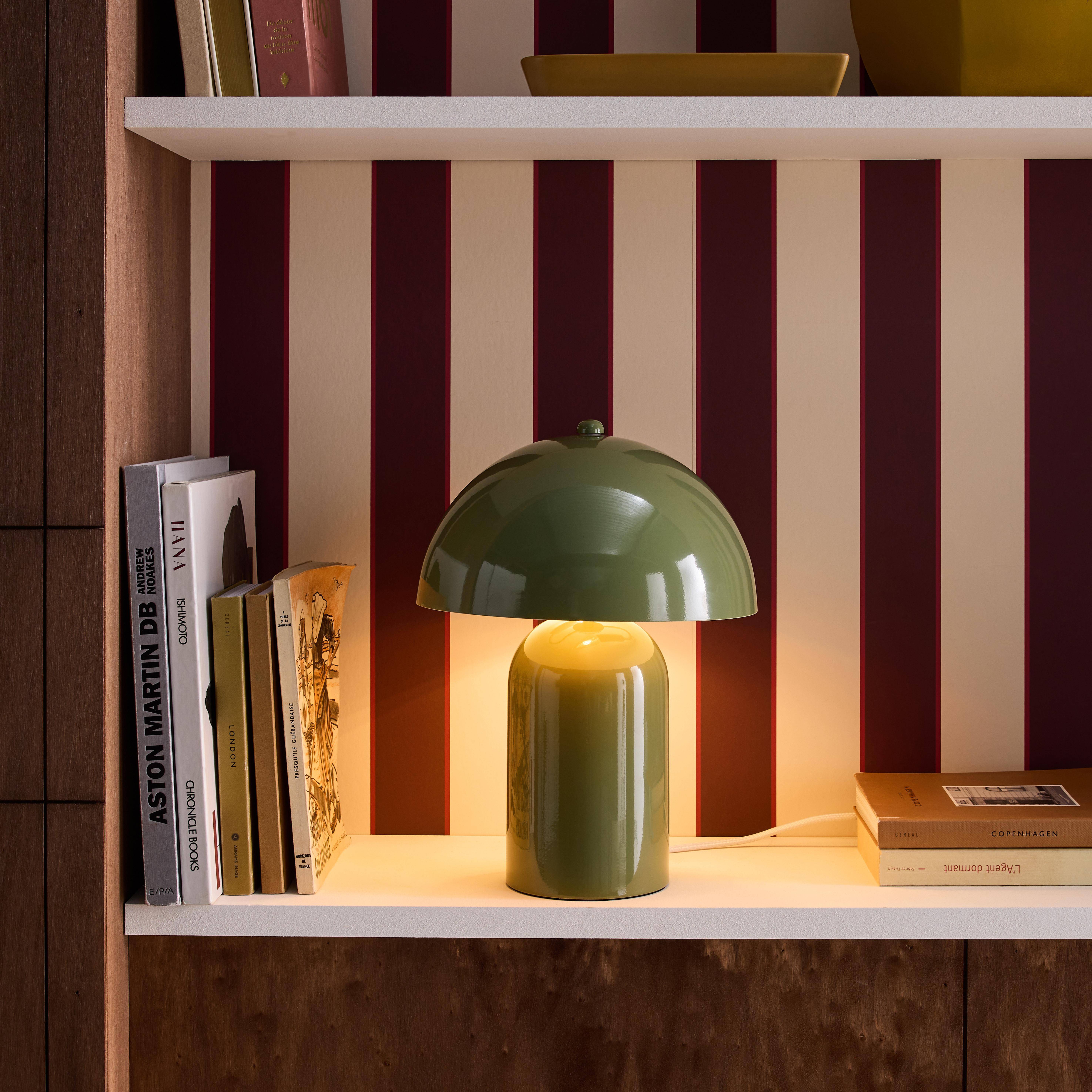 Lampa stołowa wewnętrzna metalowa khaki Ø 25cm Marco Photo2