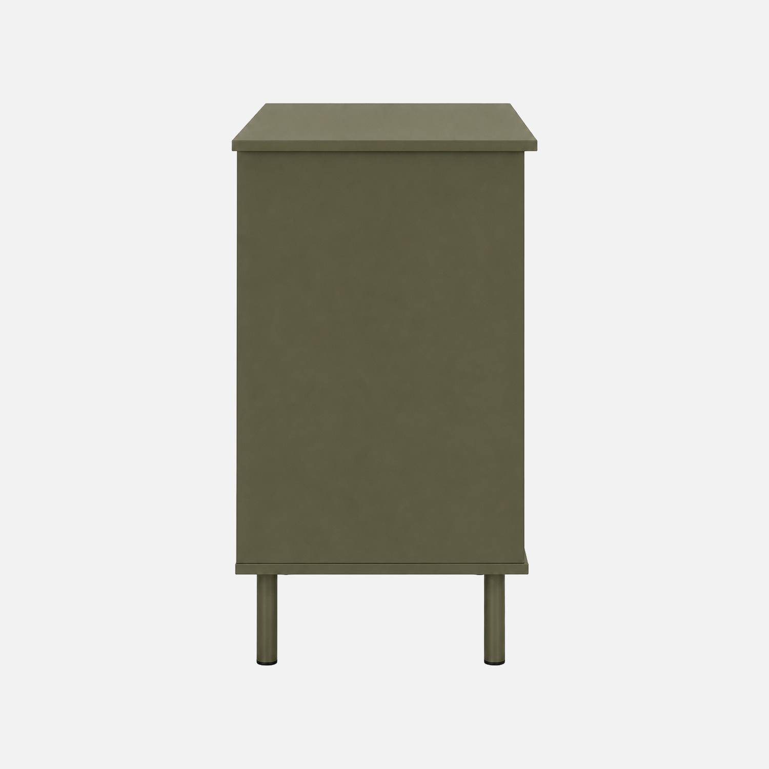 Bureau bois d'hévéa et métal 1 tiroir 1 porte kaki - Ellie Photo5