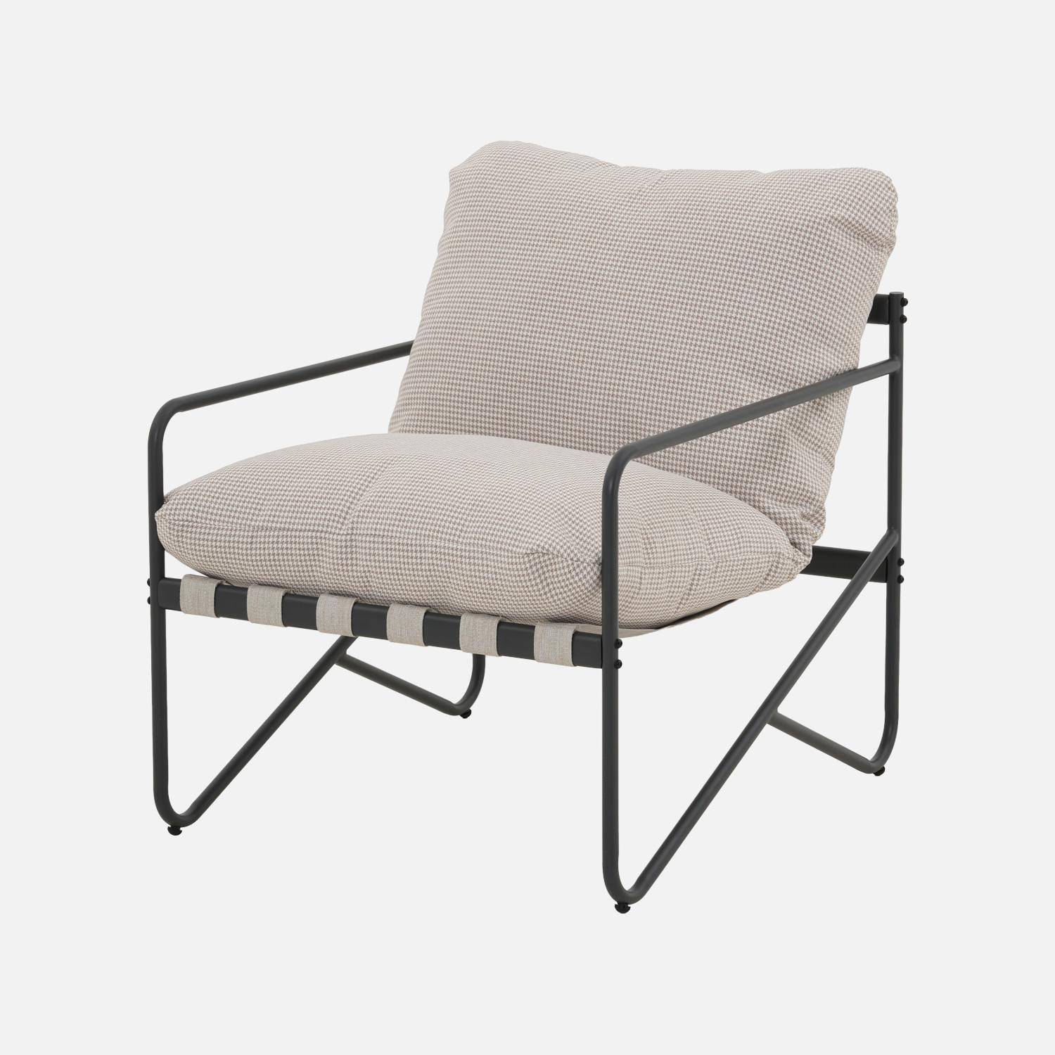 Cadeira de jardim em aço, set de 2, Alcamo, Antracite, 666x78x63 cm,sweeek,Photo2