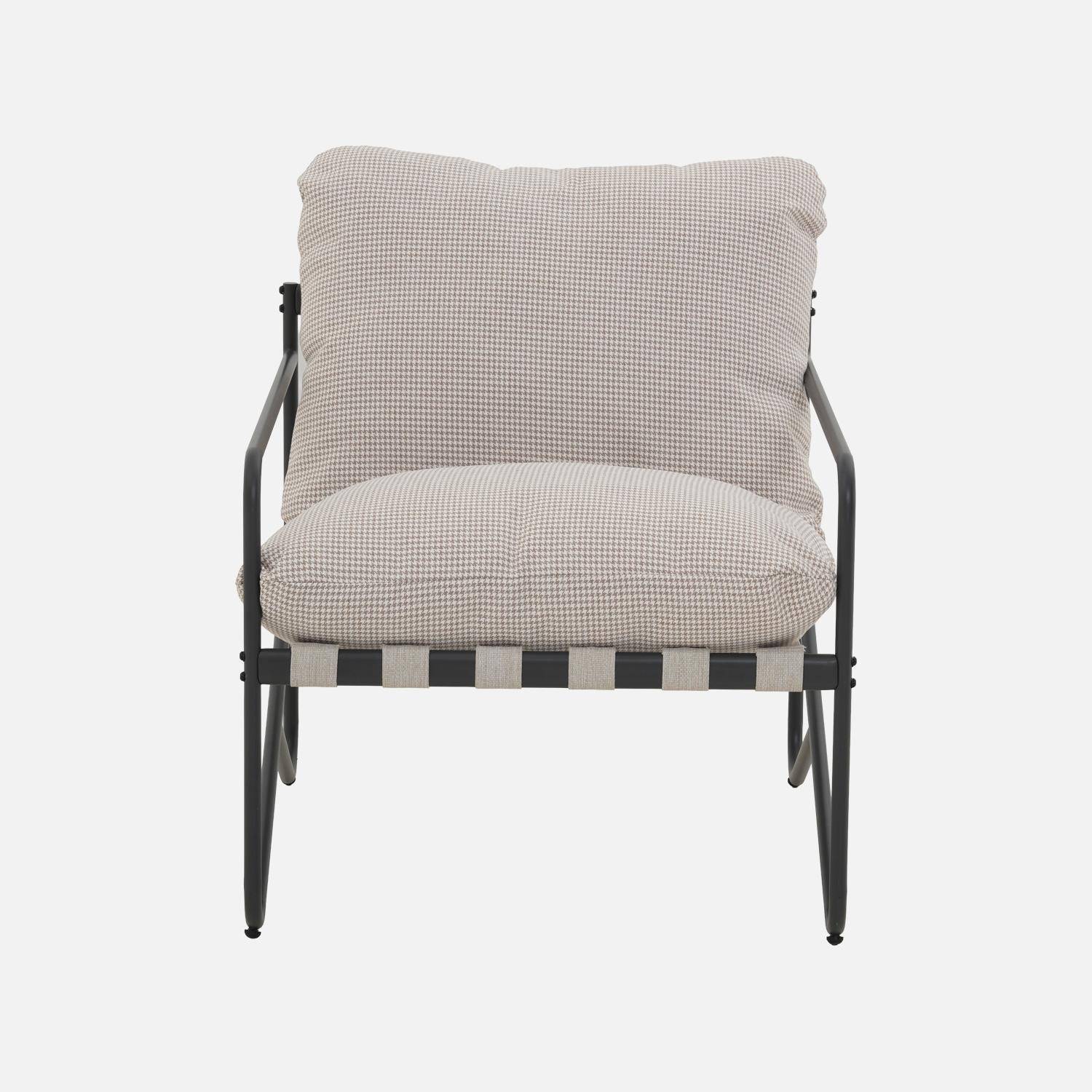 Cadeira de jardim em aço, set de 2, Alcamo, Antracite, 666x78x63 cm,sweeek,Photo3