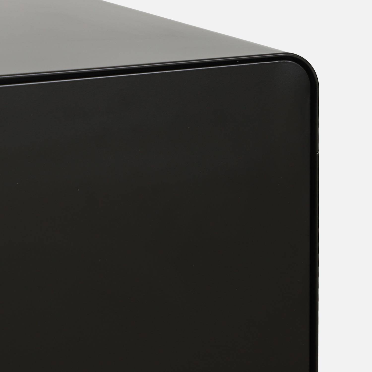 Commode armoire métal 2 portes noir - Tribeca Photo5