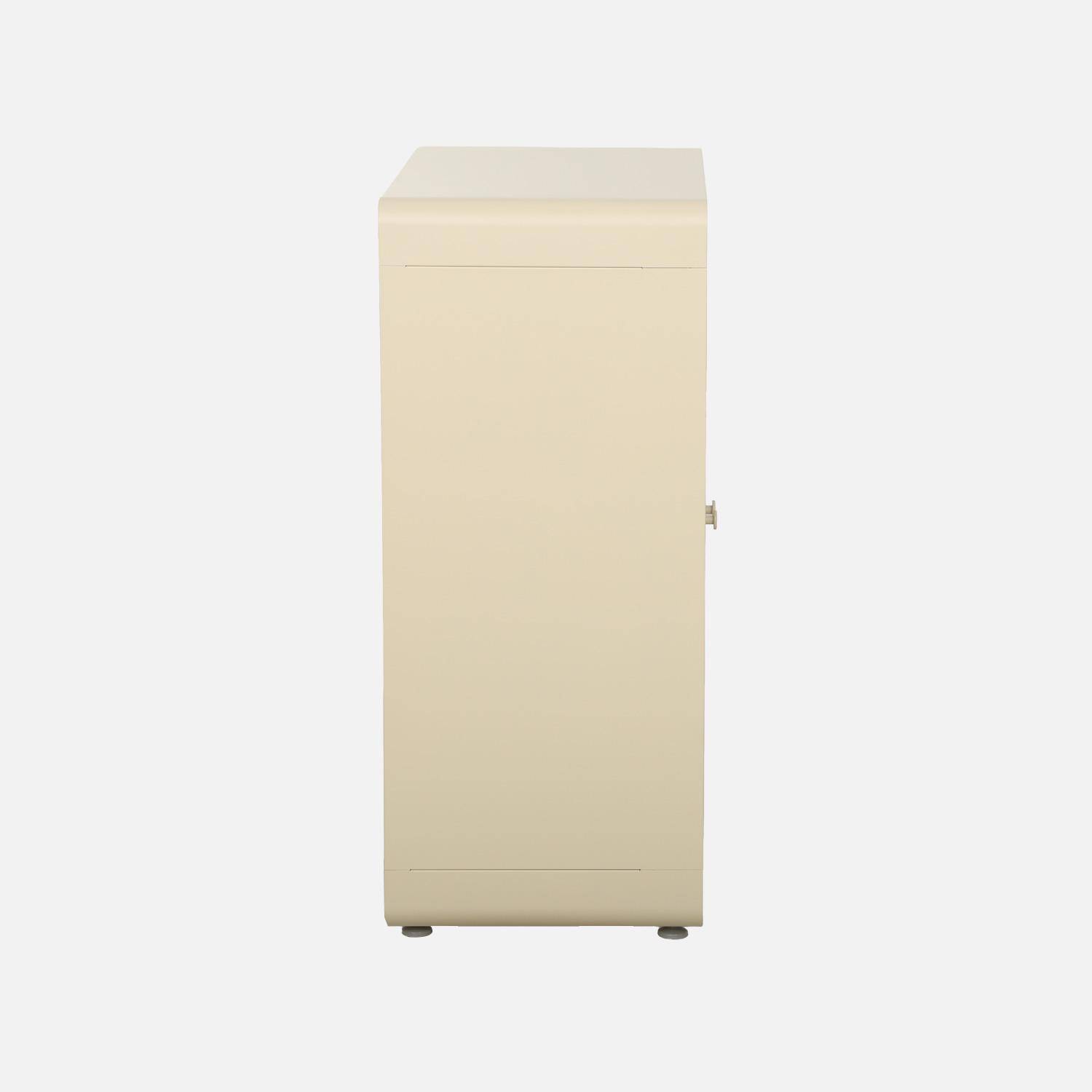 Commode armoire métal 2 portes beige - Tribeca,sweeek,Photo3
