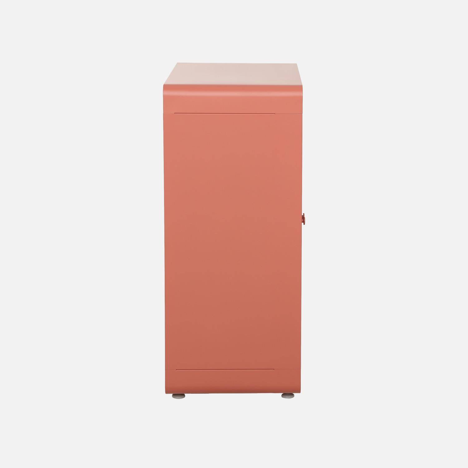 Commode armoire métal 2 portes terracotta - Tribeca Photo3