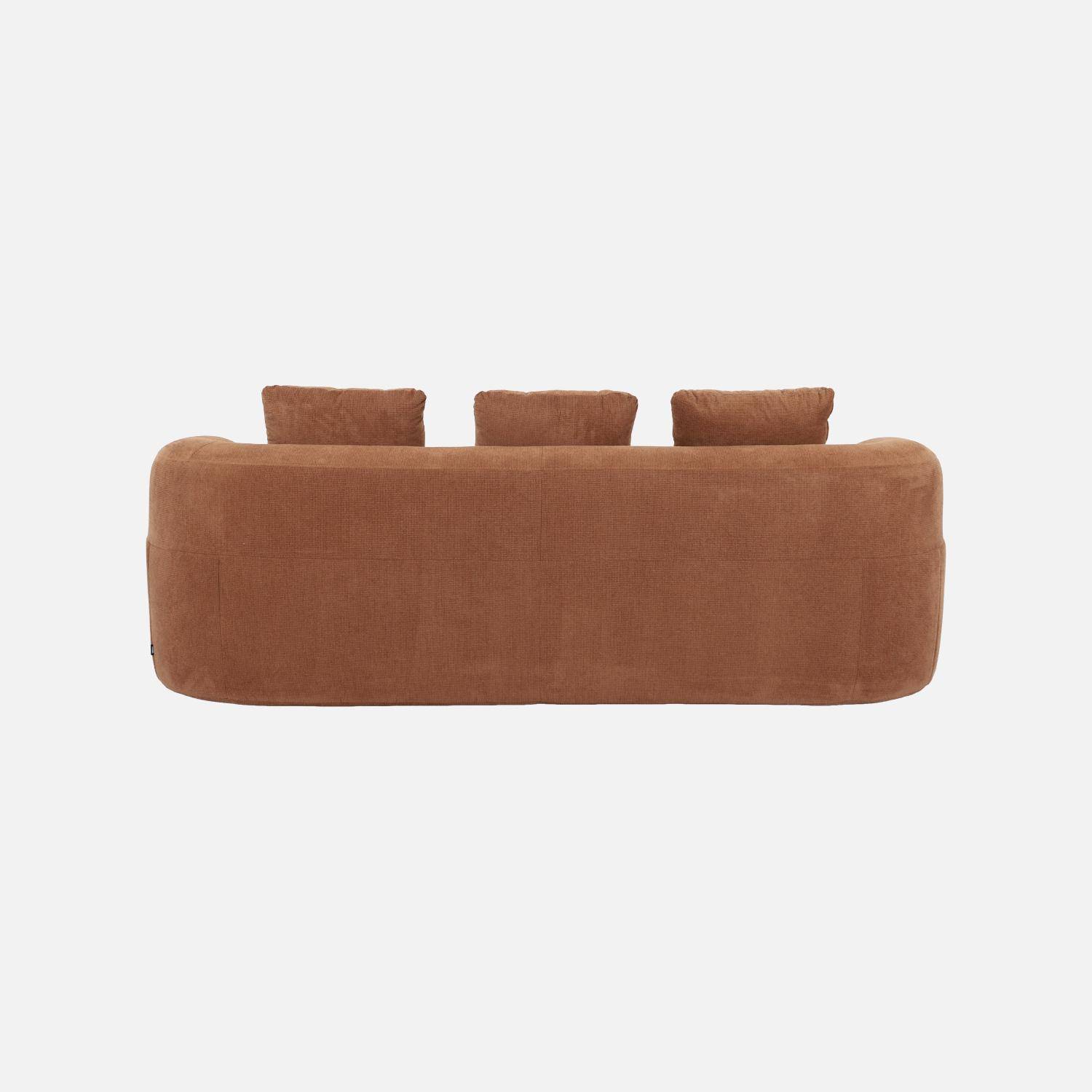 Canapé 3 places tissu terracotta - Nelio,sweeek,Photo4