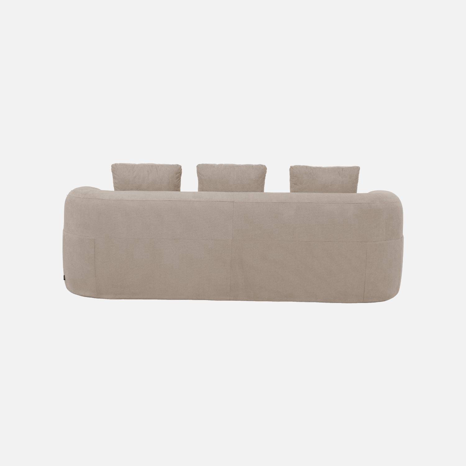 Canapé 3 places tissu beige - Nelio,sweeek,Photo4